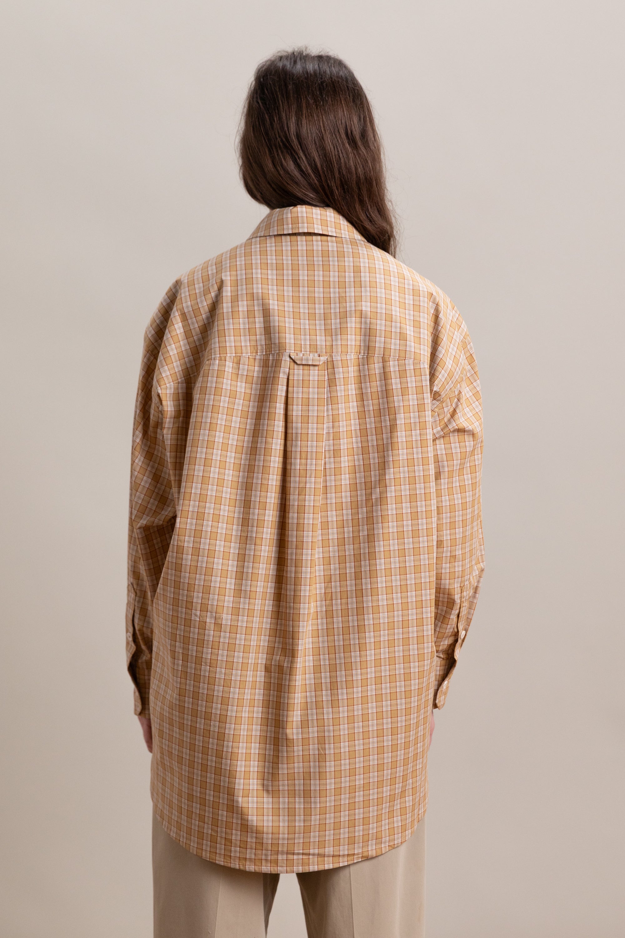 PHOEBE SHIRT IN CHECK JAPANESE COTTON DYED VOILE