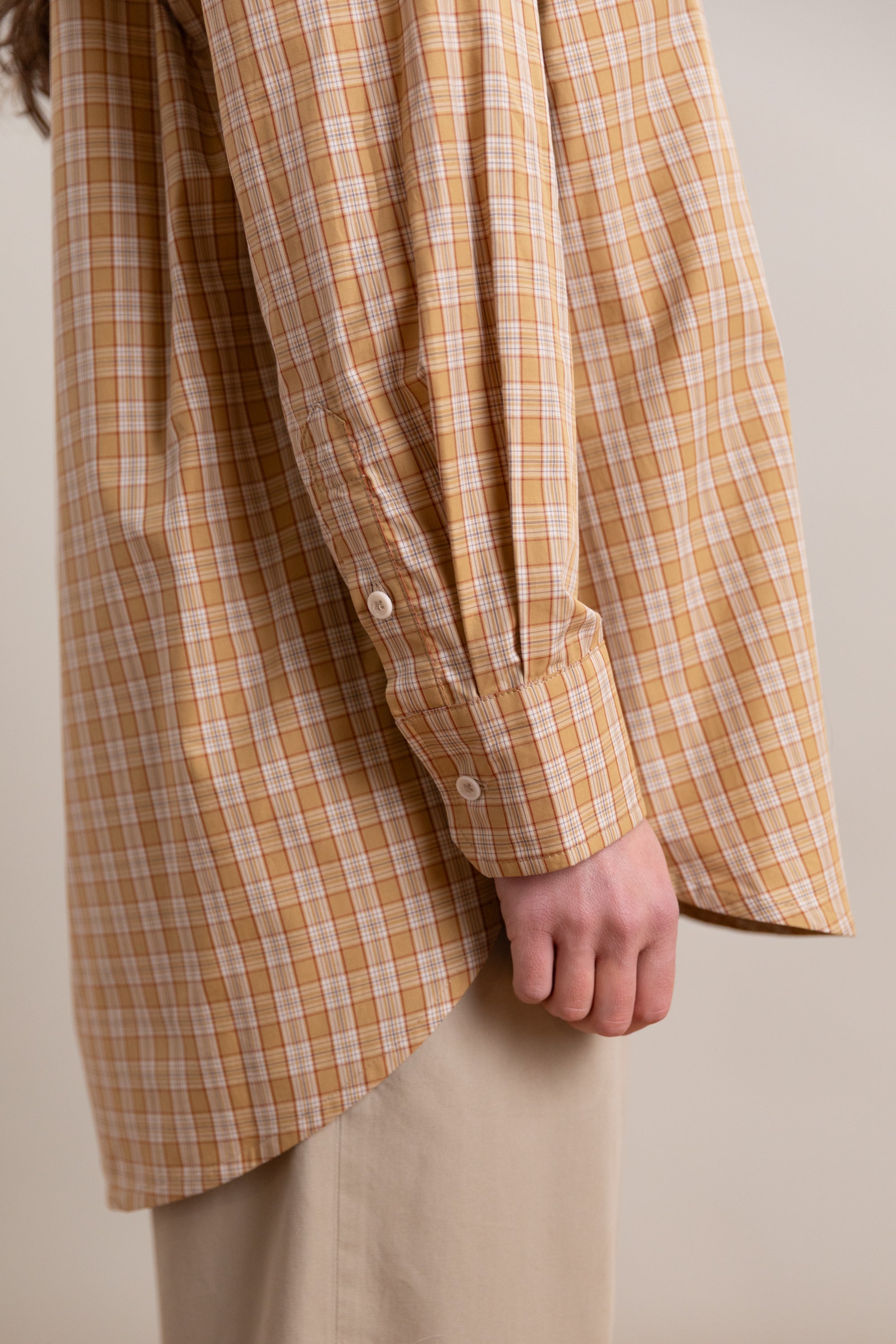 PHOEBE SHIRT IN CHECK JAPANESE COTTON DYED VOILE