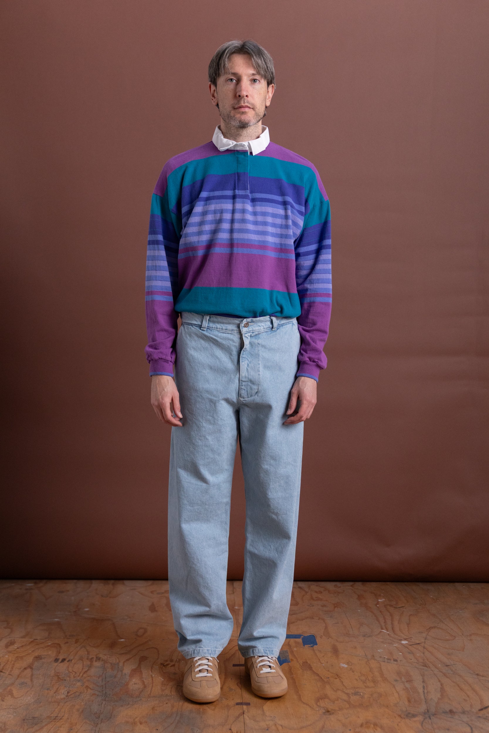 5 POCKET PANTS IN BLEACHED INDIGO