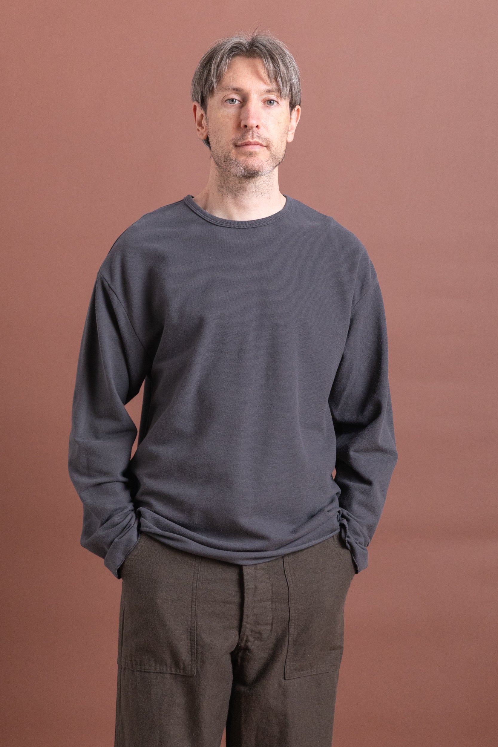 MARINE TOP IN CHARCOAL