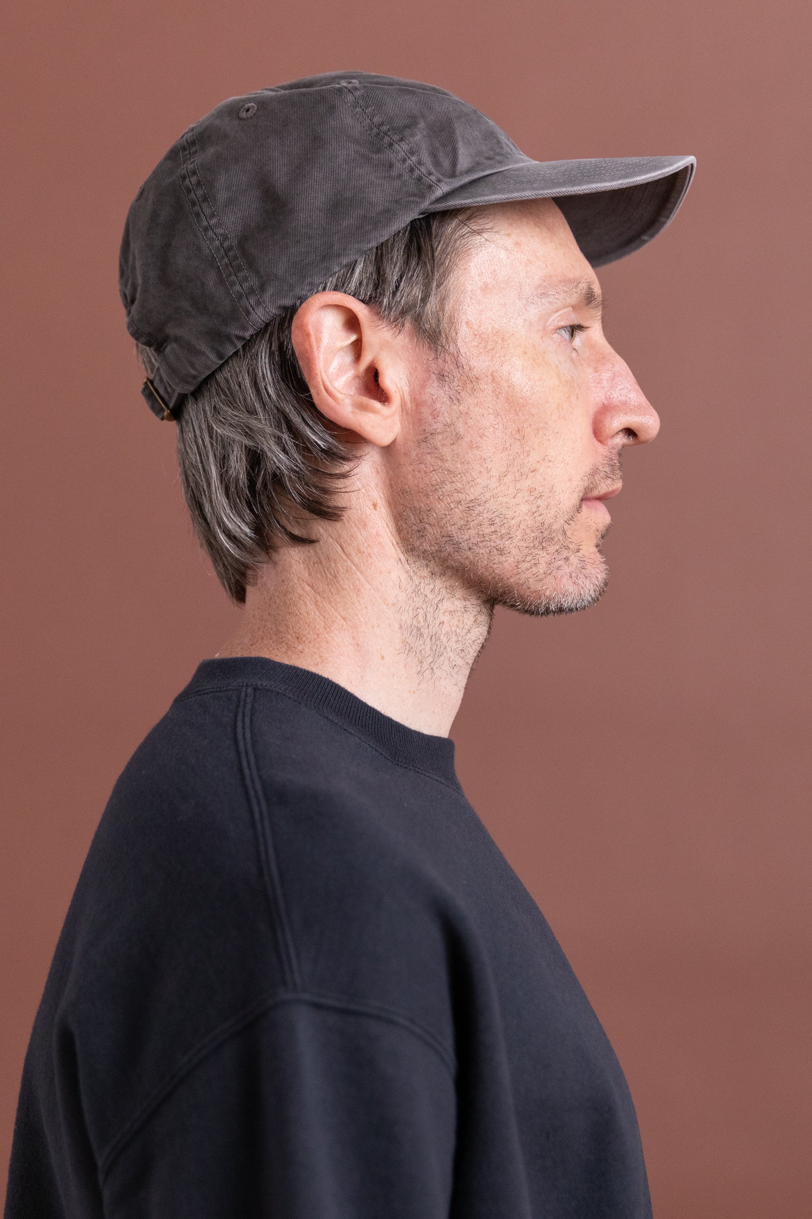 PRODUCT DYED FINX CHINO CAP MADE BY KIJIMATAKAYUKI IN DUSTY GRAY