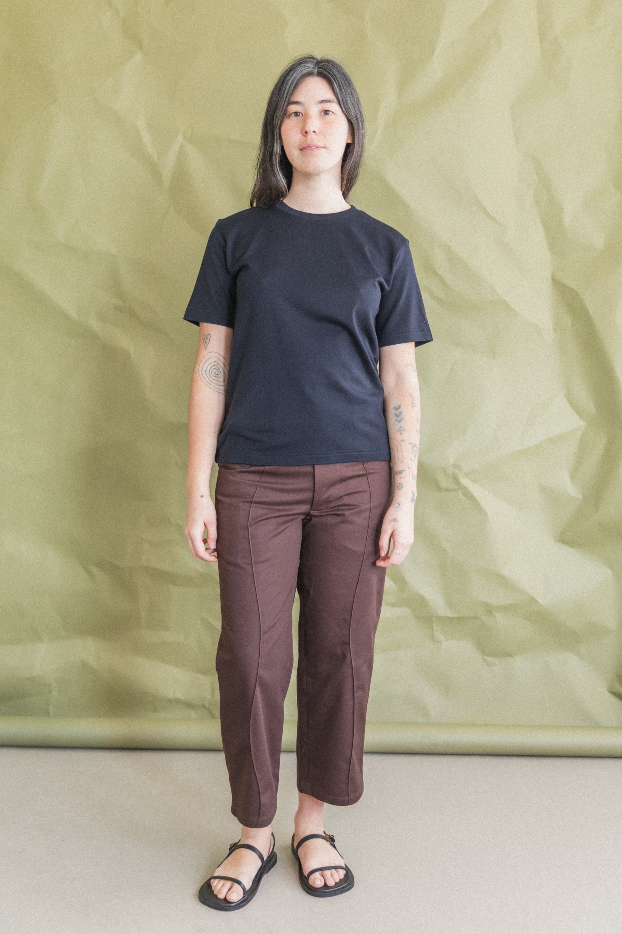 PIMA COTTON JERSEY TEE IN BLACK