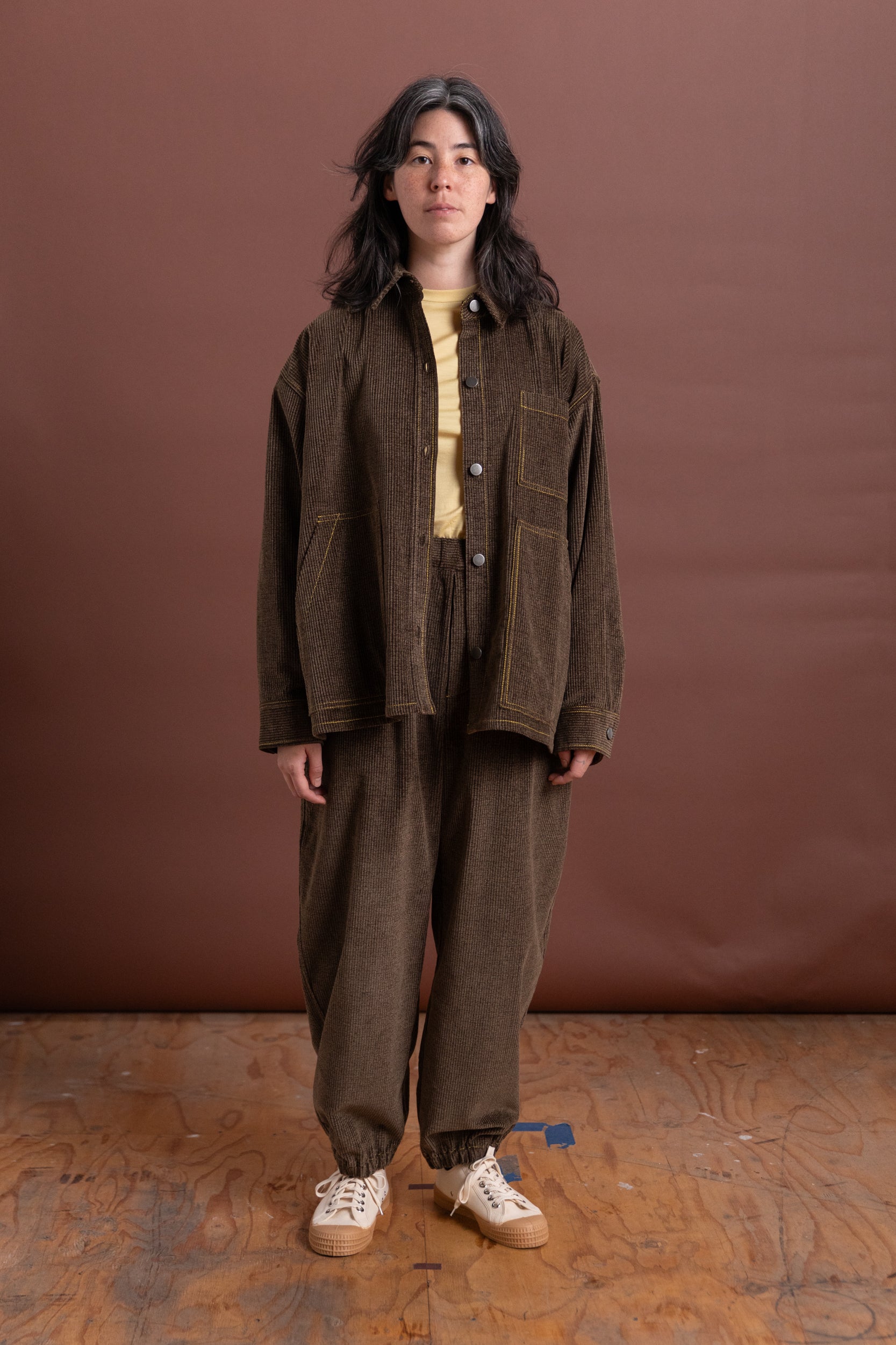 JAPANESE COTTON CORDUROY OVERSIZED SHIRT JACKET