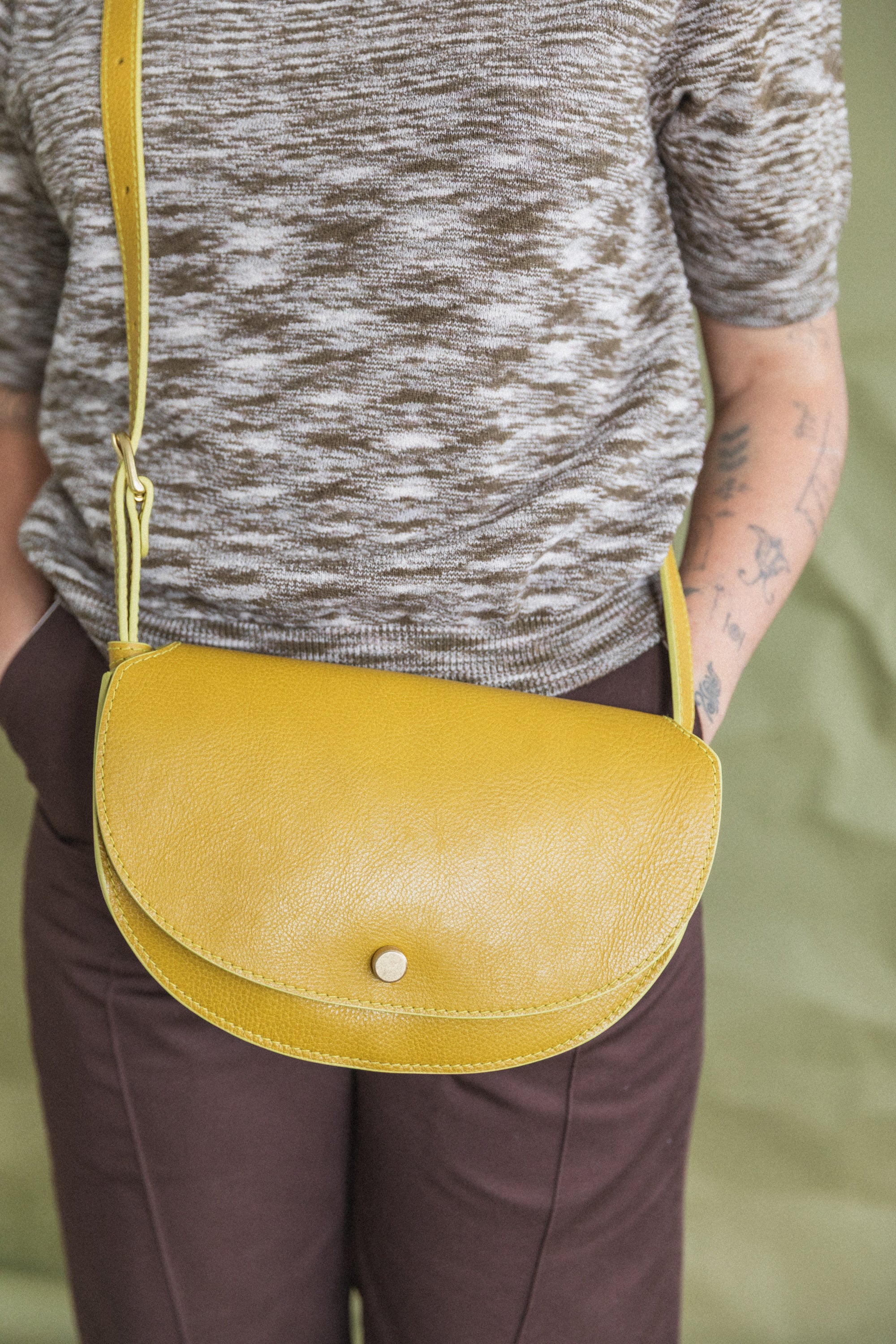 MEZZO IN CHARTREUSE LEATHER