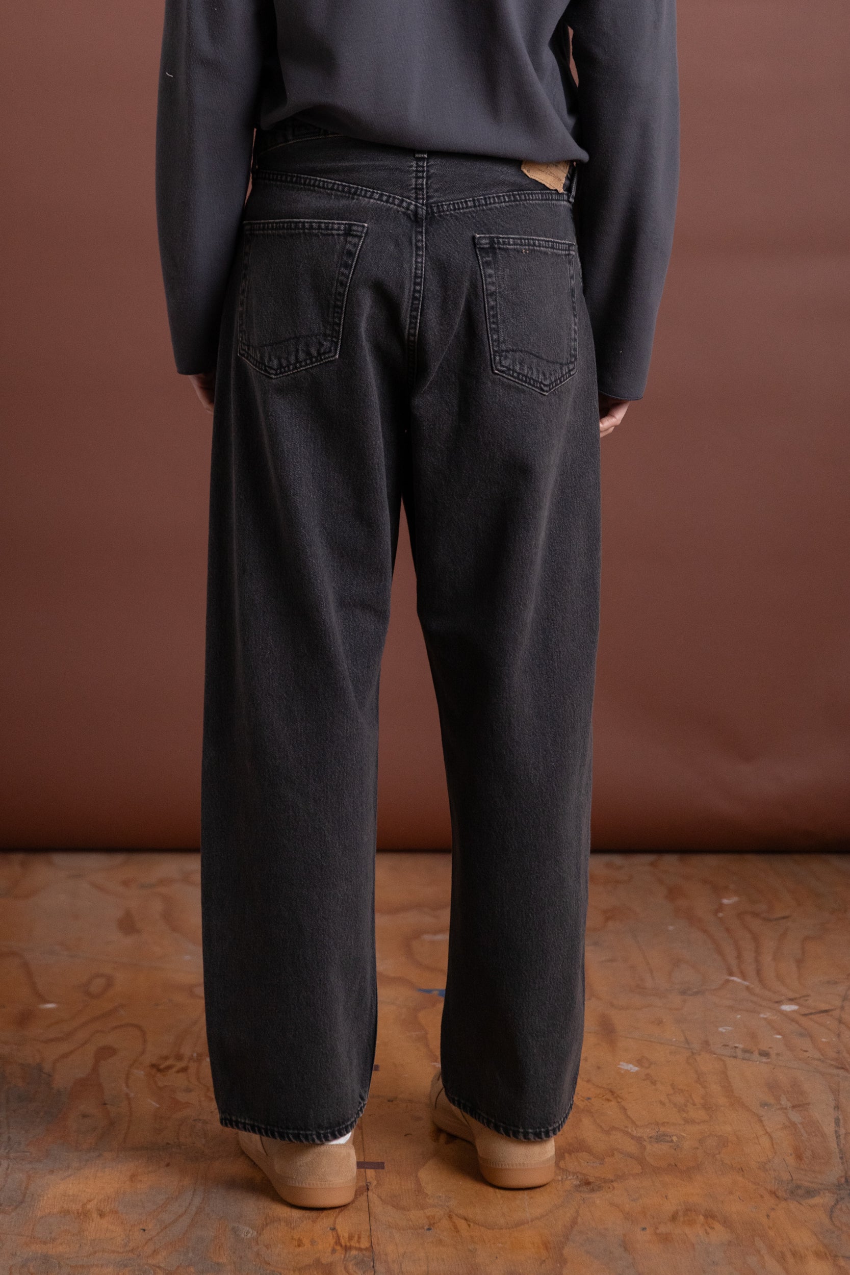 100 SUPER DADS DENIM PANTS IN BLACK DENIM STONE