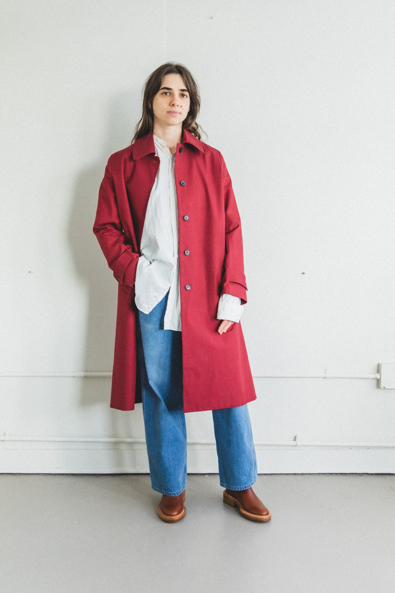 ANOUK JACKET IN CRIMSON TWILL