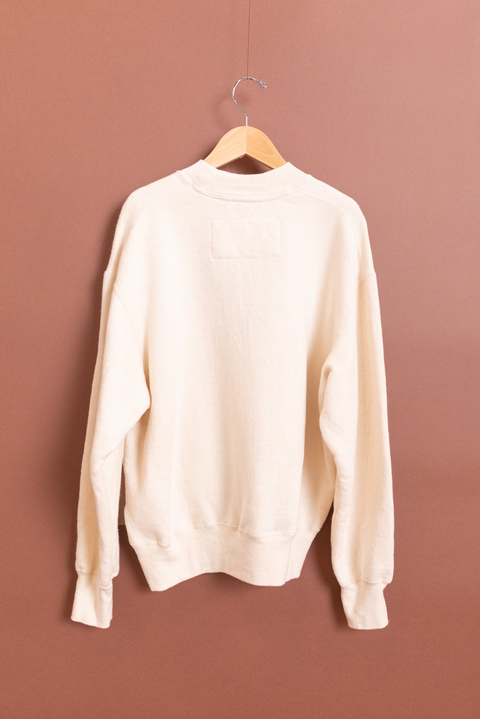 MEN'S HALF-MOCK SWEATSHIRT IN ALPACA BLEND "COCOON FLEECE"