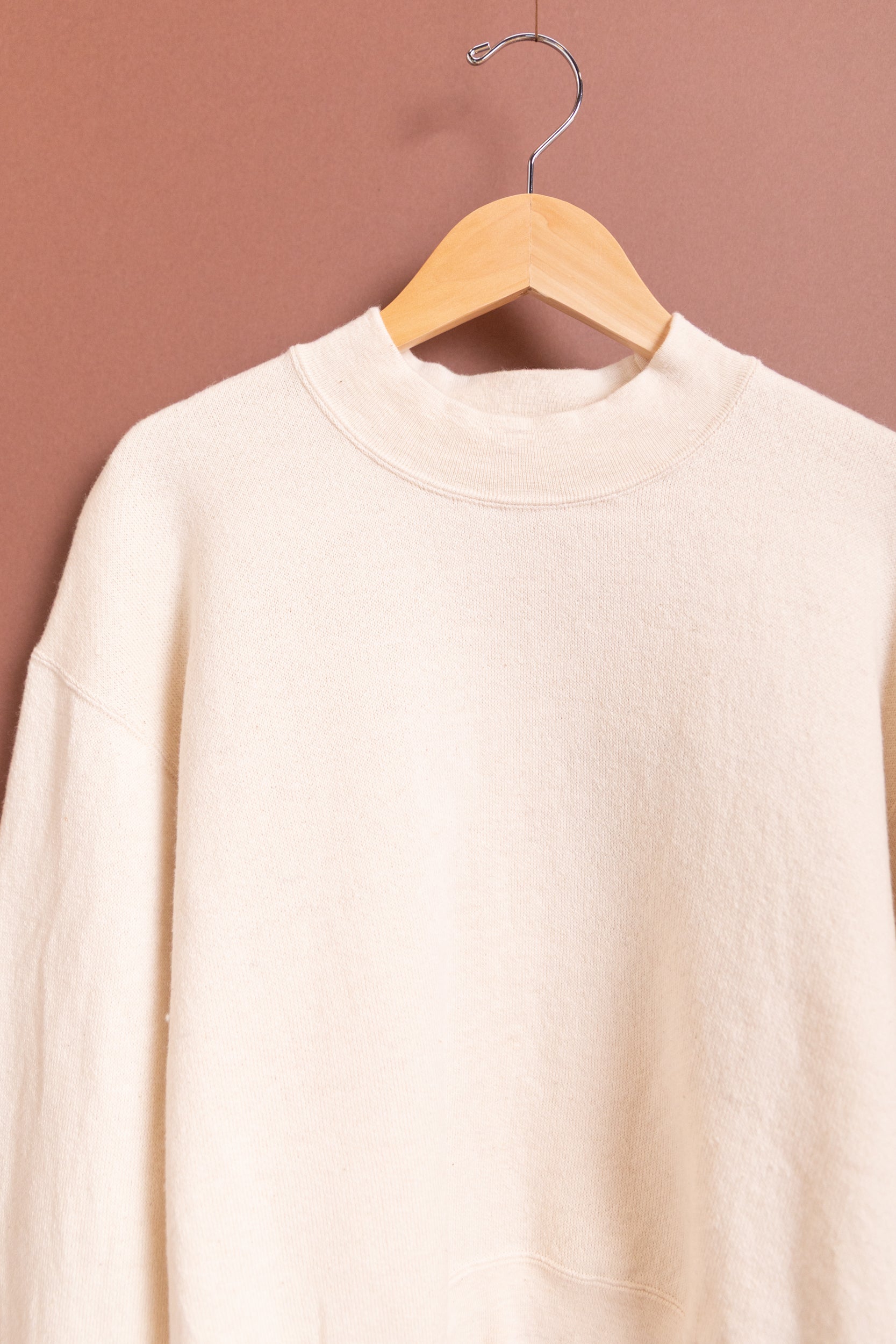 WOMEN'S HALF-MOCK SWEATSHIRT IN ALPACA BLEND "COCOON FLEECE"