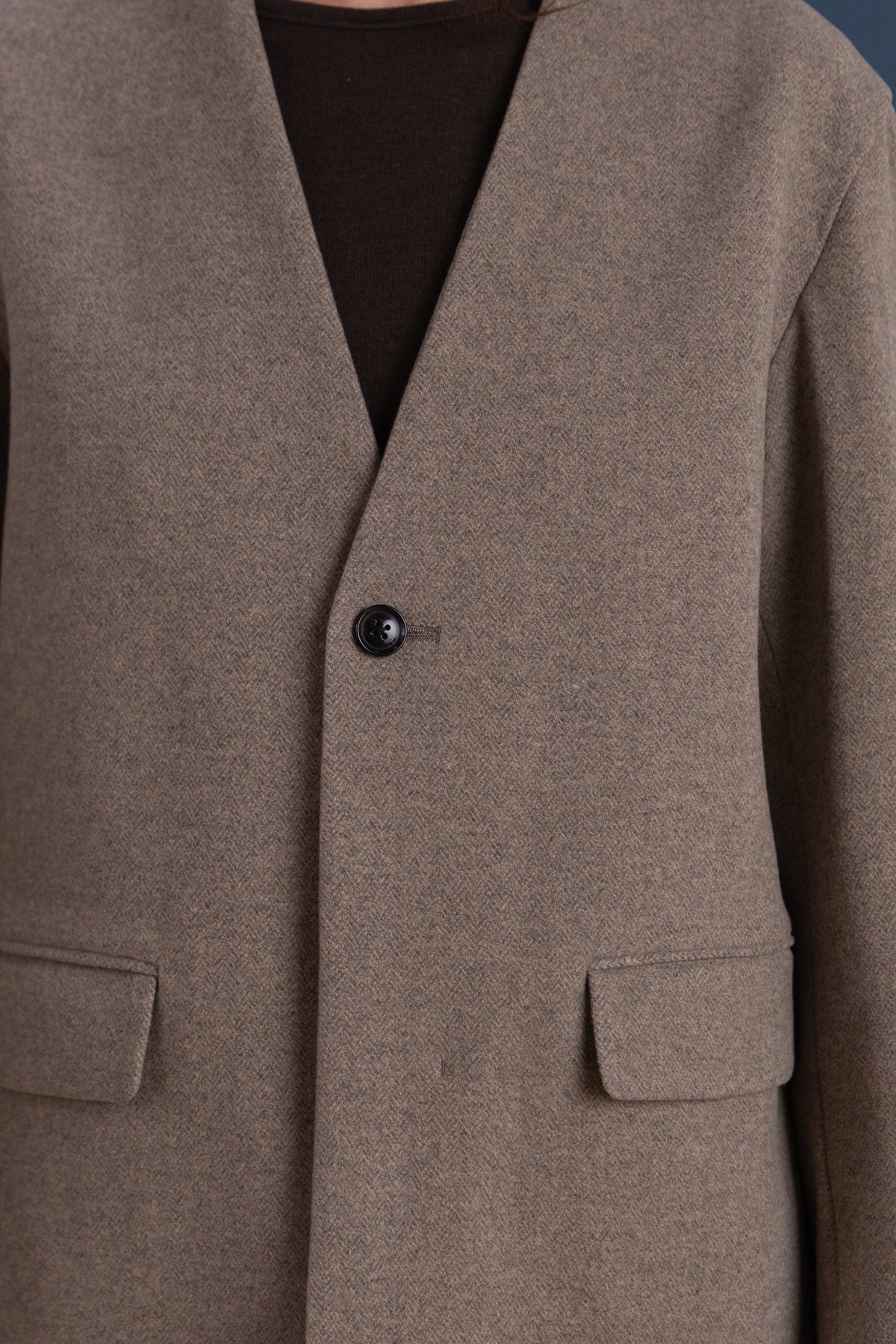 NO COLLAR JACKET IN GRAYGE