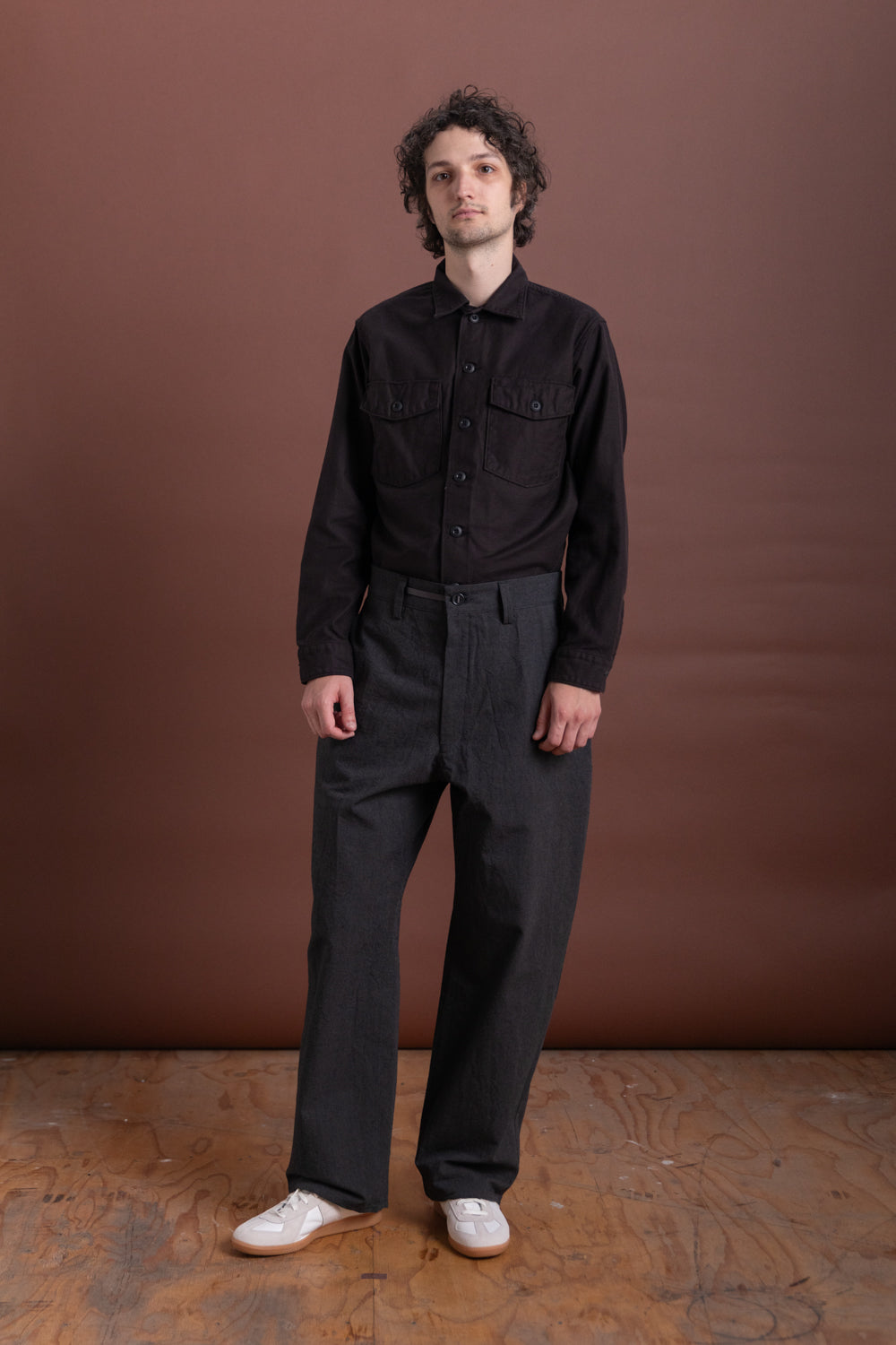R19 P4 WIDE PANTS IN GRANITE WOOL