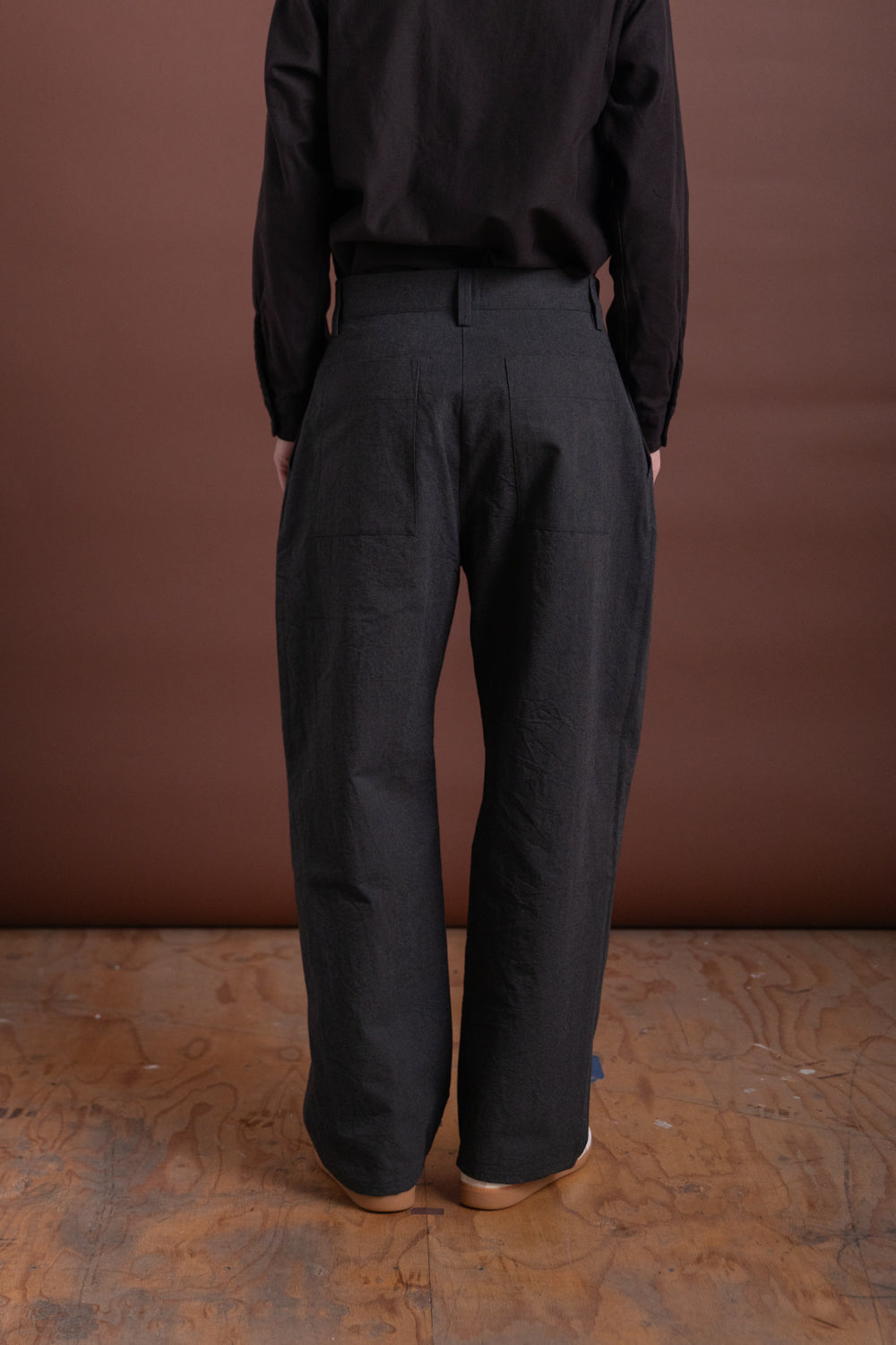 R19 P4 WIDE PANTS IN GRANITE WOOL