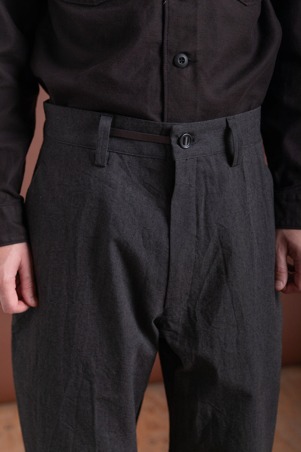 R19 P4 WIDE PANTS IN GRANITE WOOL