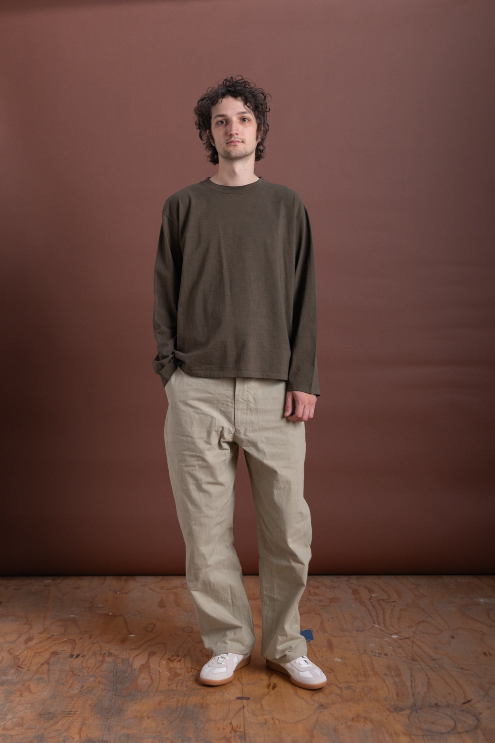 R19 T3 LONG SLEEVE T-SHIRT IN LICHEN