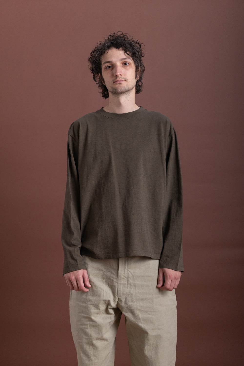 R19 T3 LONG SLEEVE T-SHIRT IN LICHEN