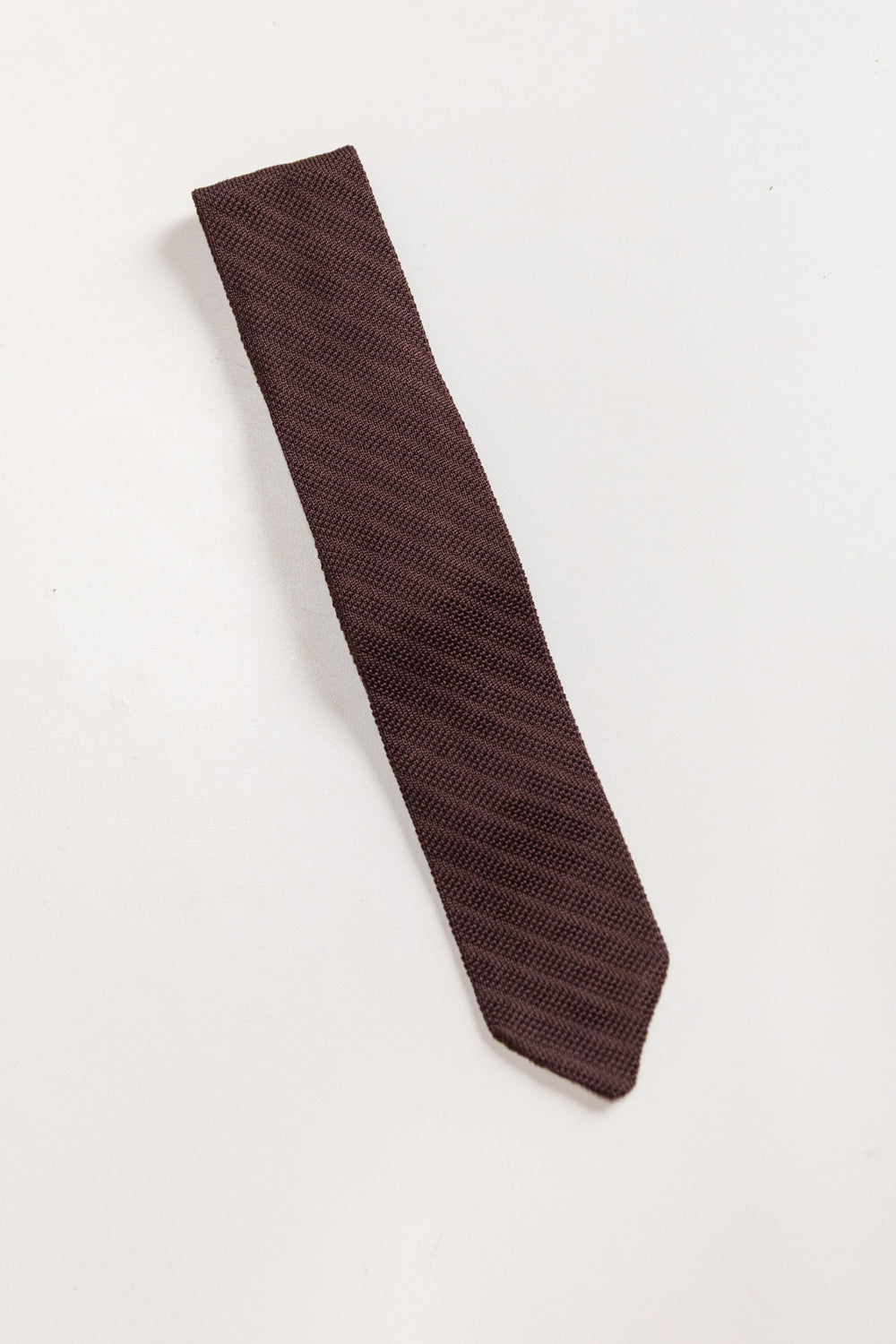 FORMAL TIE IN BROWN KNIT STRIPE