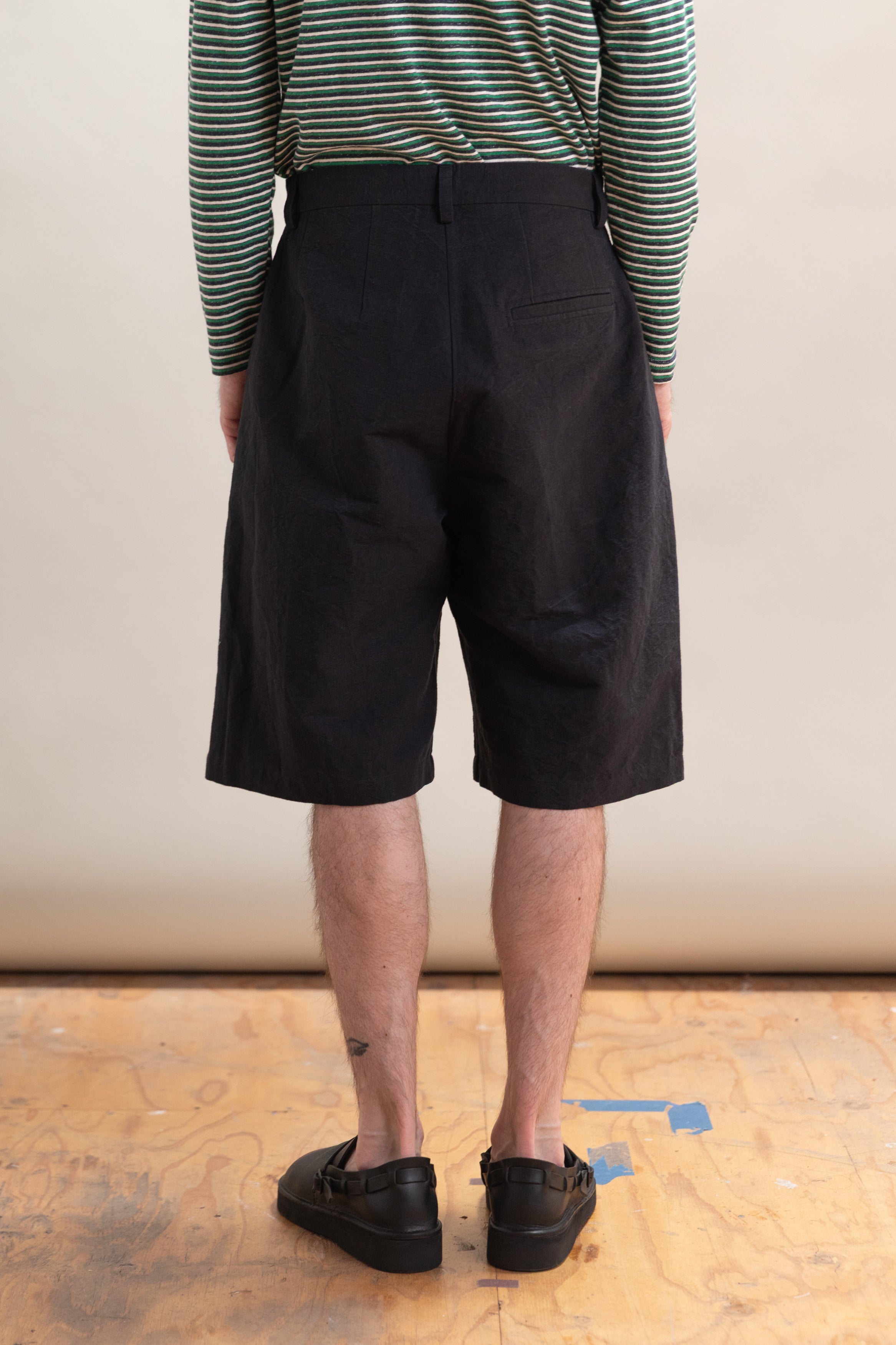 DRESS SHORTS IN LINEN/COTTON BUFF