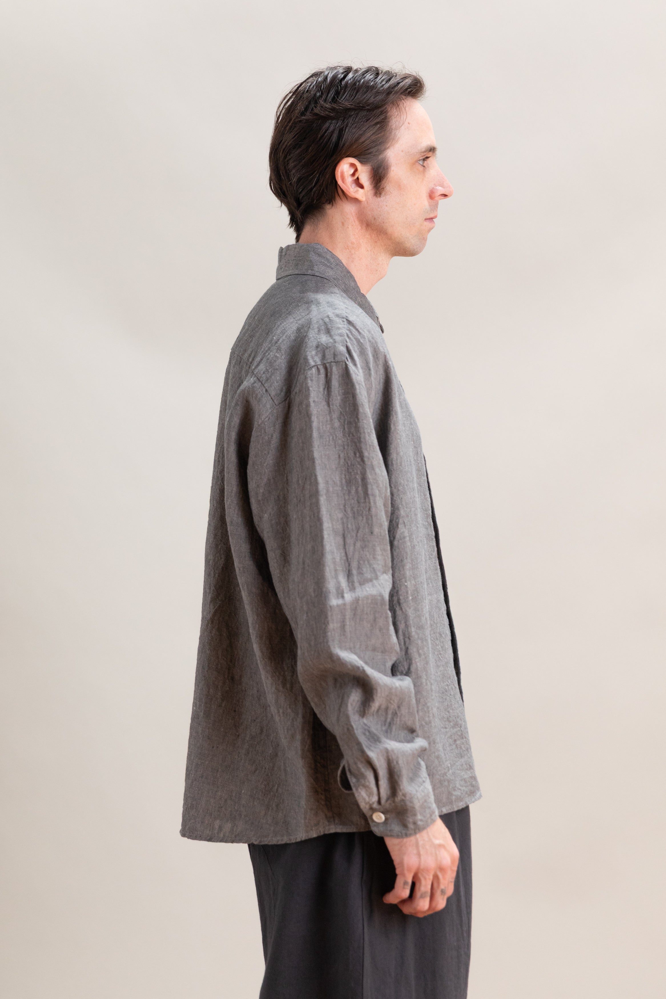 TENT SHIRT IN SPECKLED LINEN