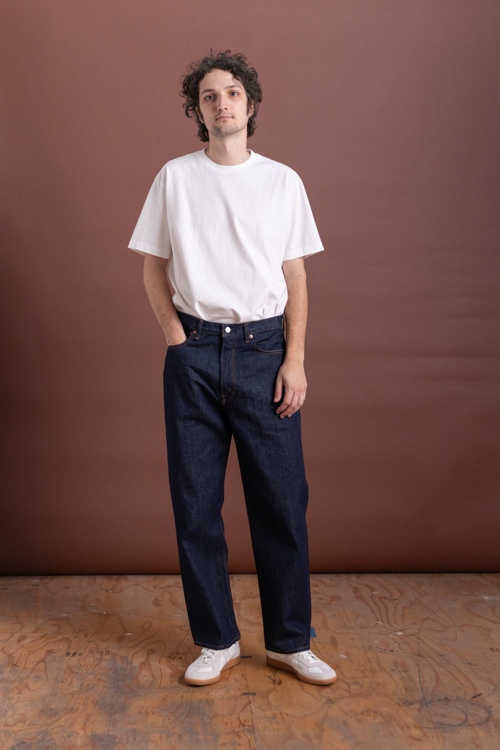 101 DAD'S FIT DENIM PANTS IN BLUE DENIM