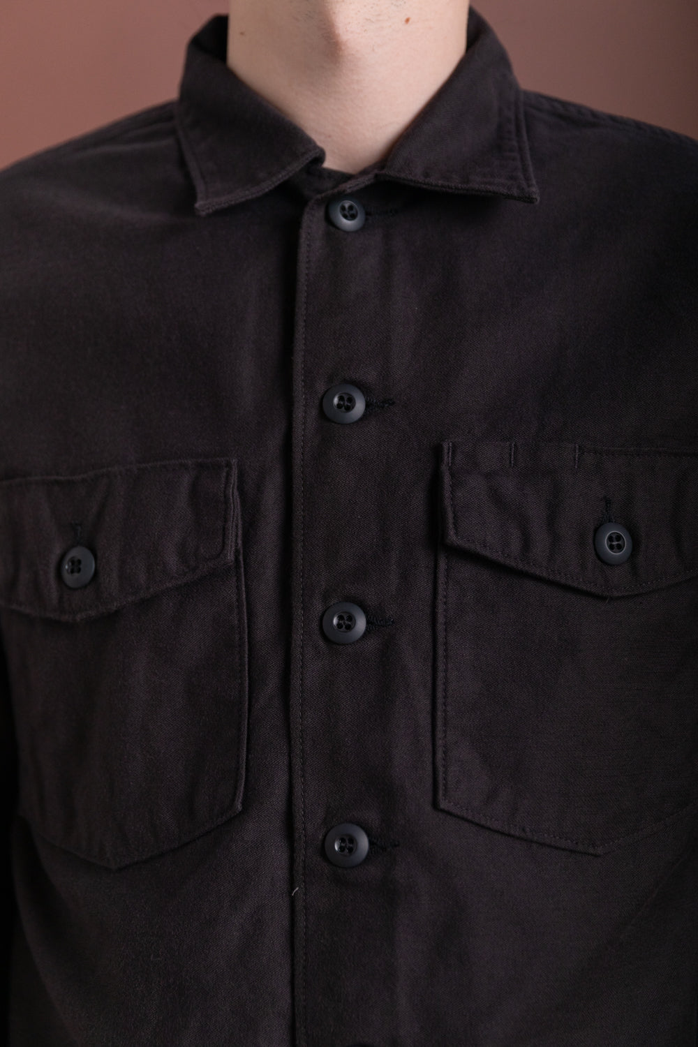 US ARMY FATIGUE SHIRT IN BLACK