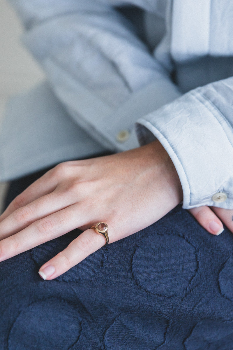 OREGON SUNSTONE 14K GOLD RING