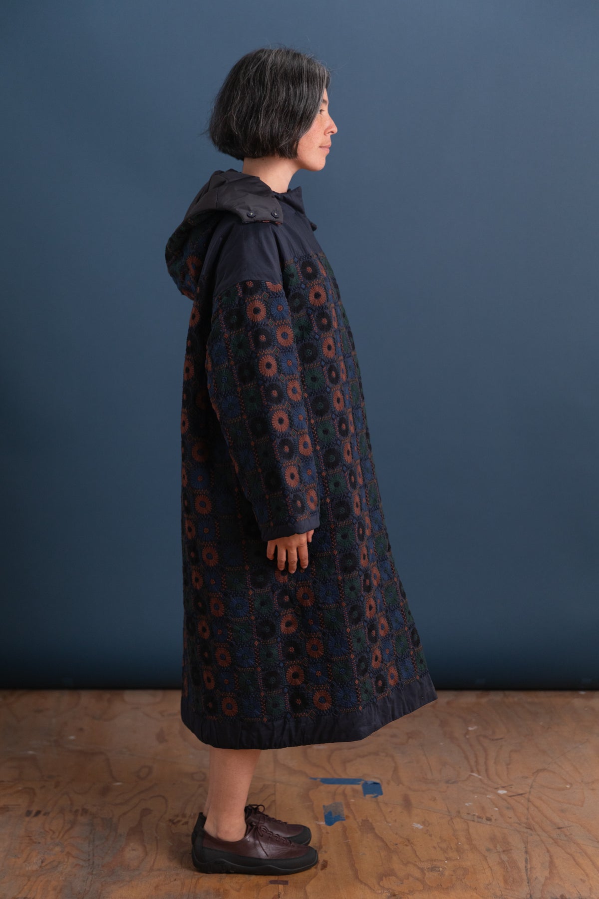 EMBROIDERY COAT IN GREEN
