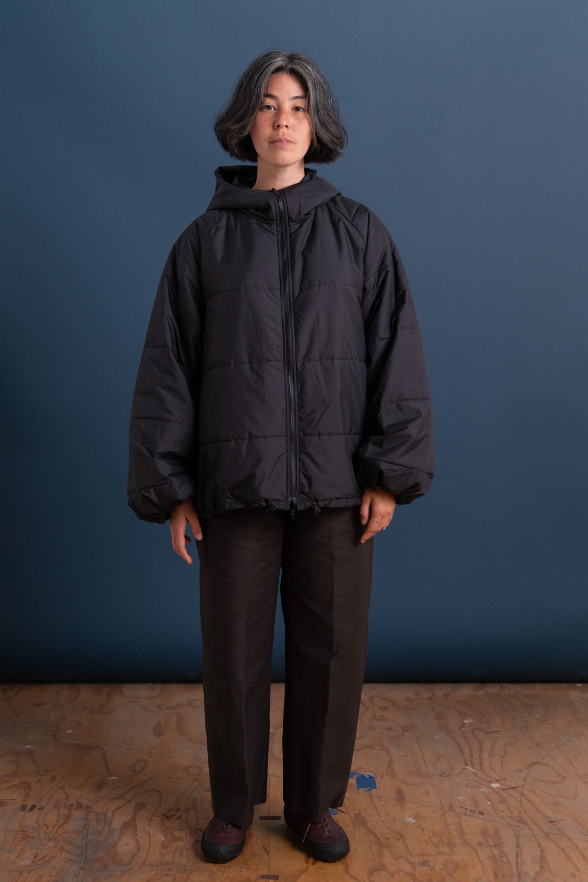 REVERSIBLE PADDED JACKET IN BLACK