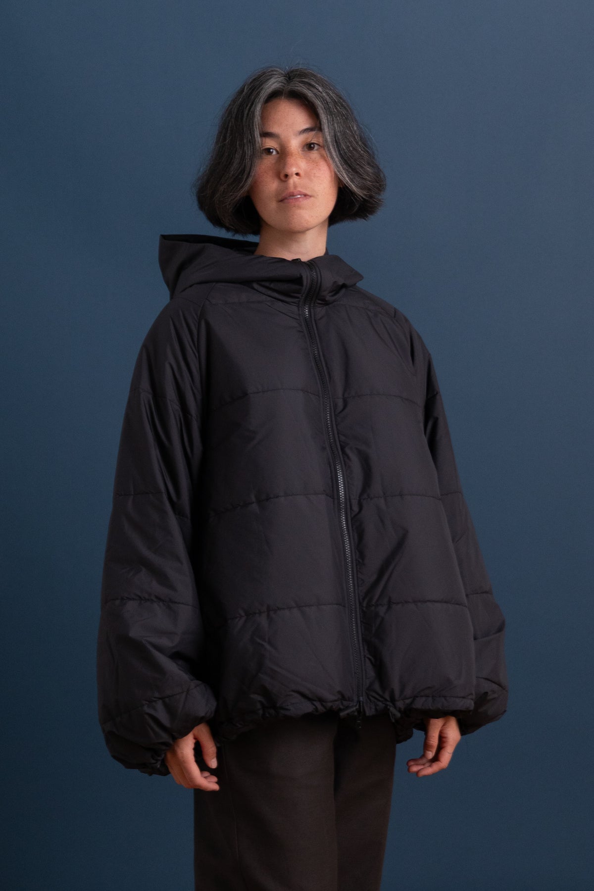 REVERSIBLE PADDED JACKET IN BLACK
