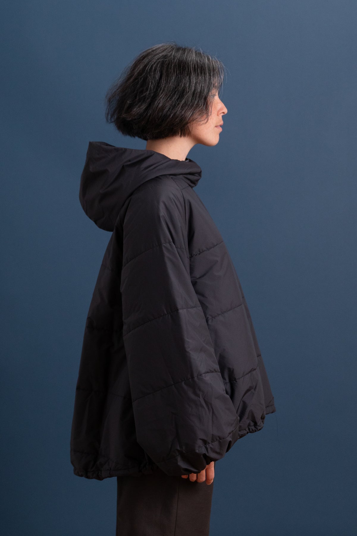 REVERSIBLE PADDED JACKET IN BLACK