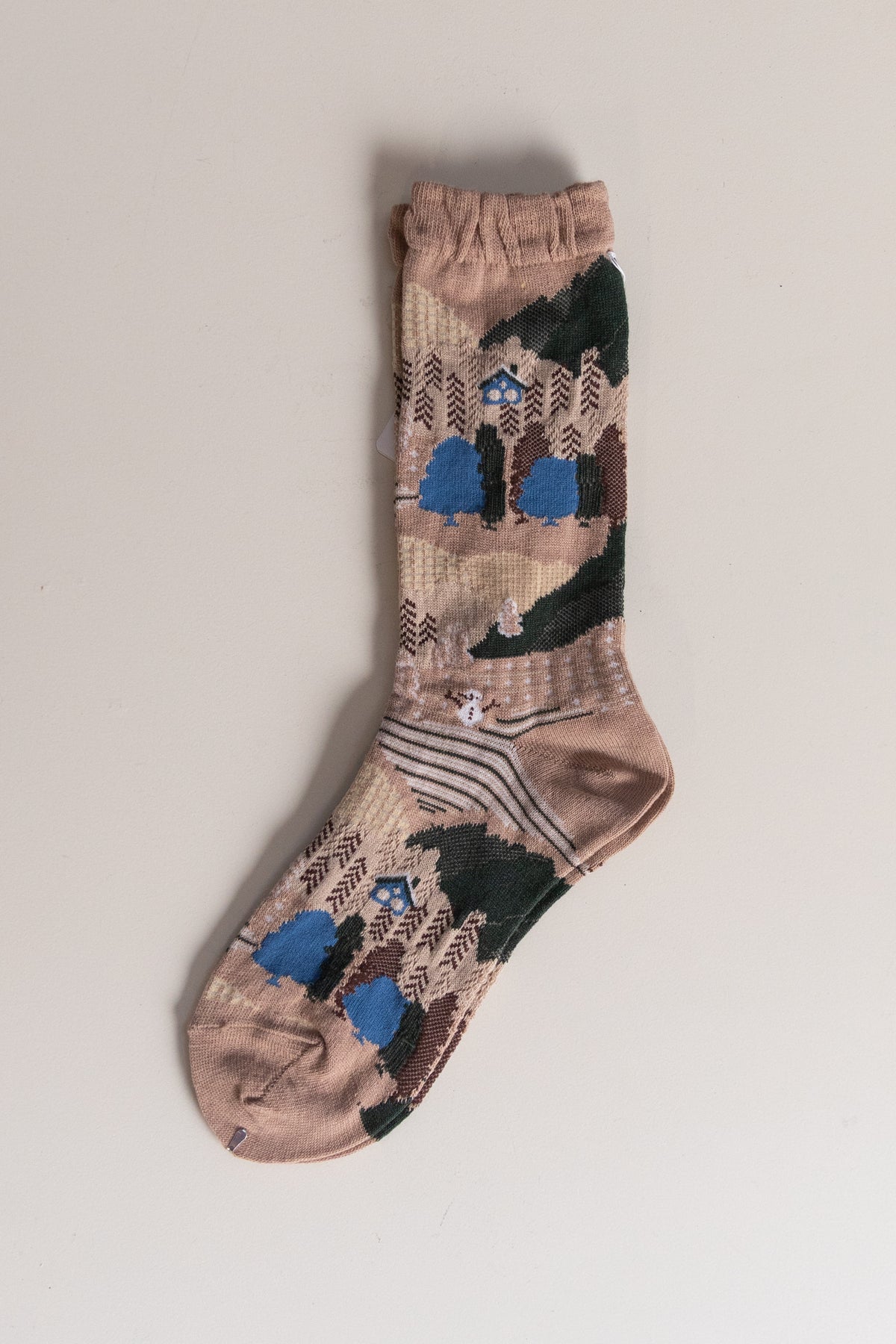 SNOWY WINTER SOCKS IN BEIGE