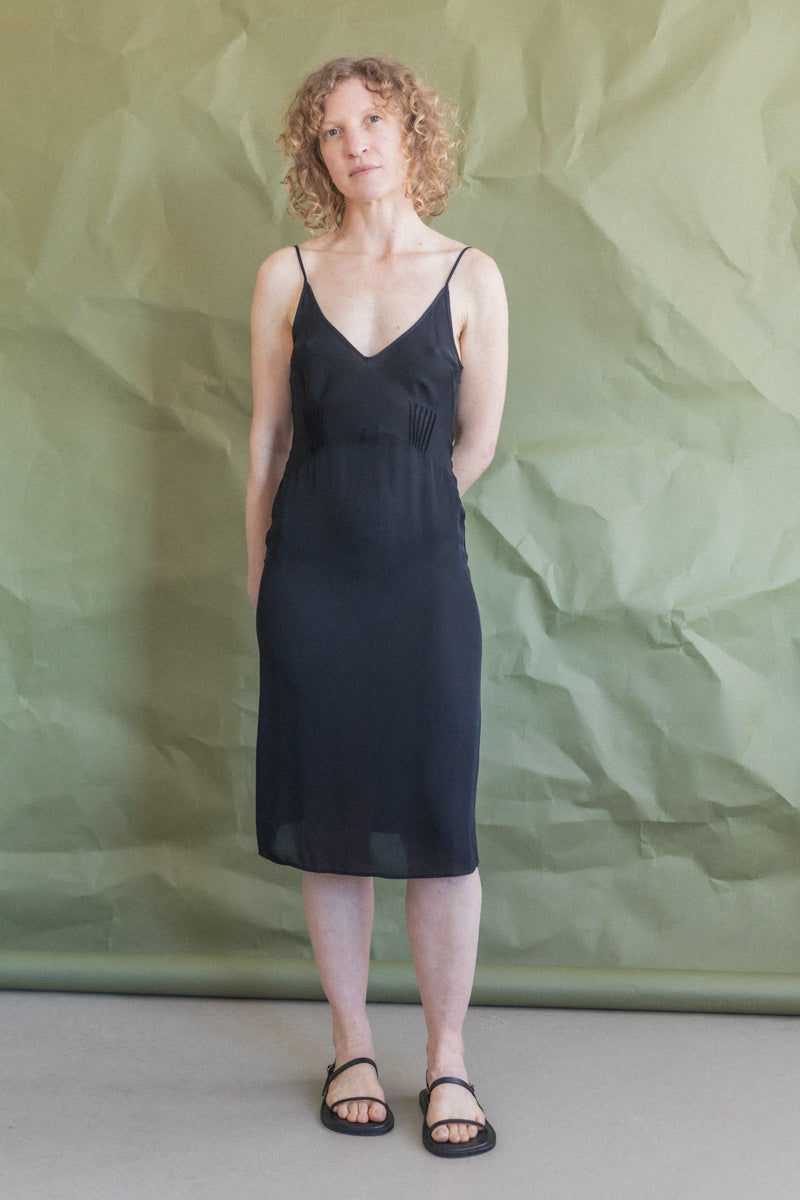 CADEL SLIP IN BLACK SILK