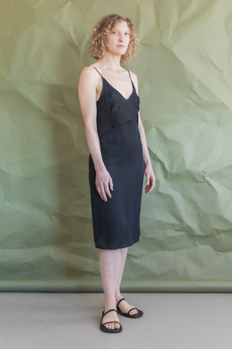 CADEL SLIP IN BLACK SILK