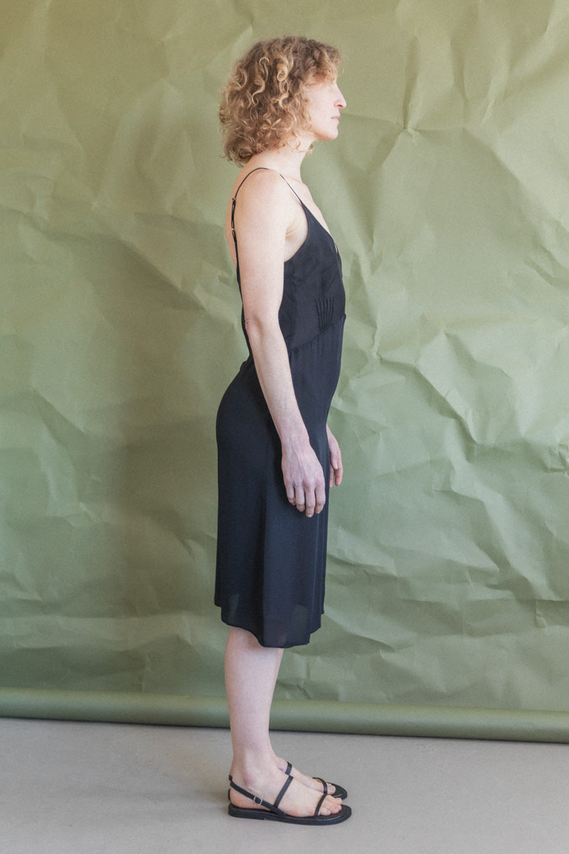 CADEL SLIP IN BLACK SILK