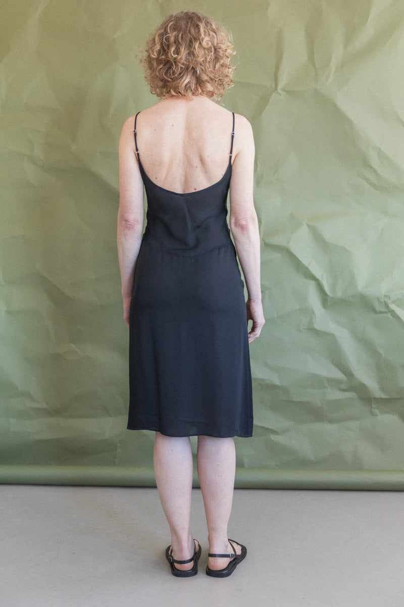 CADEL SLIP IN BLACK SILK