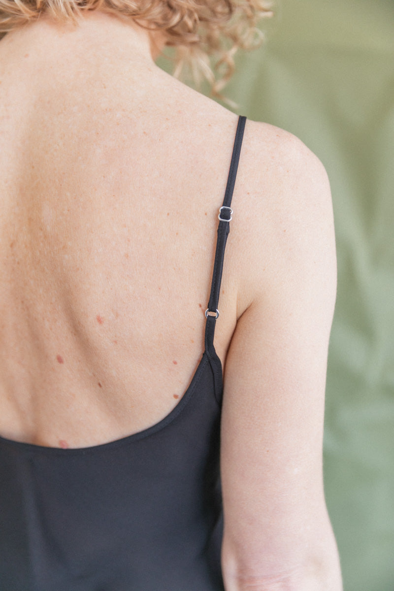 CADEL SLIP IN BLACK SILK