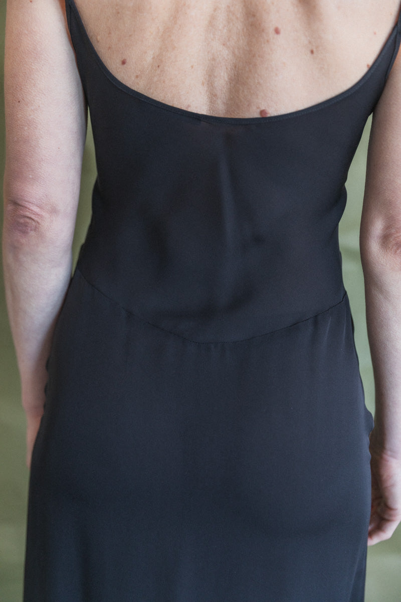 CADEL SLIP IN BLACK SILK