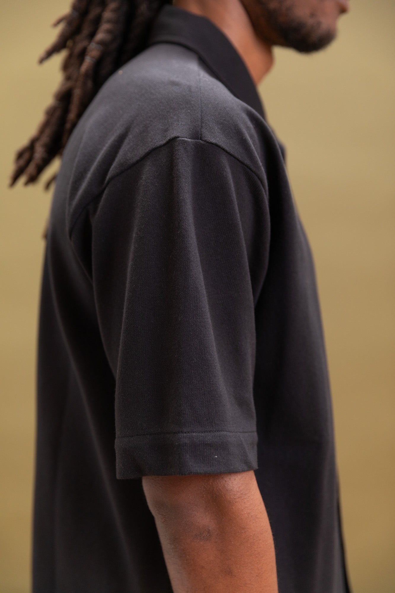 CORAL SHIRT IN BLACK RACHEL MESH