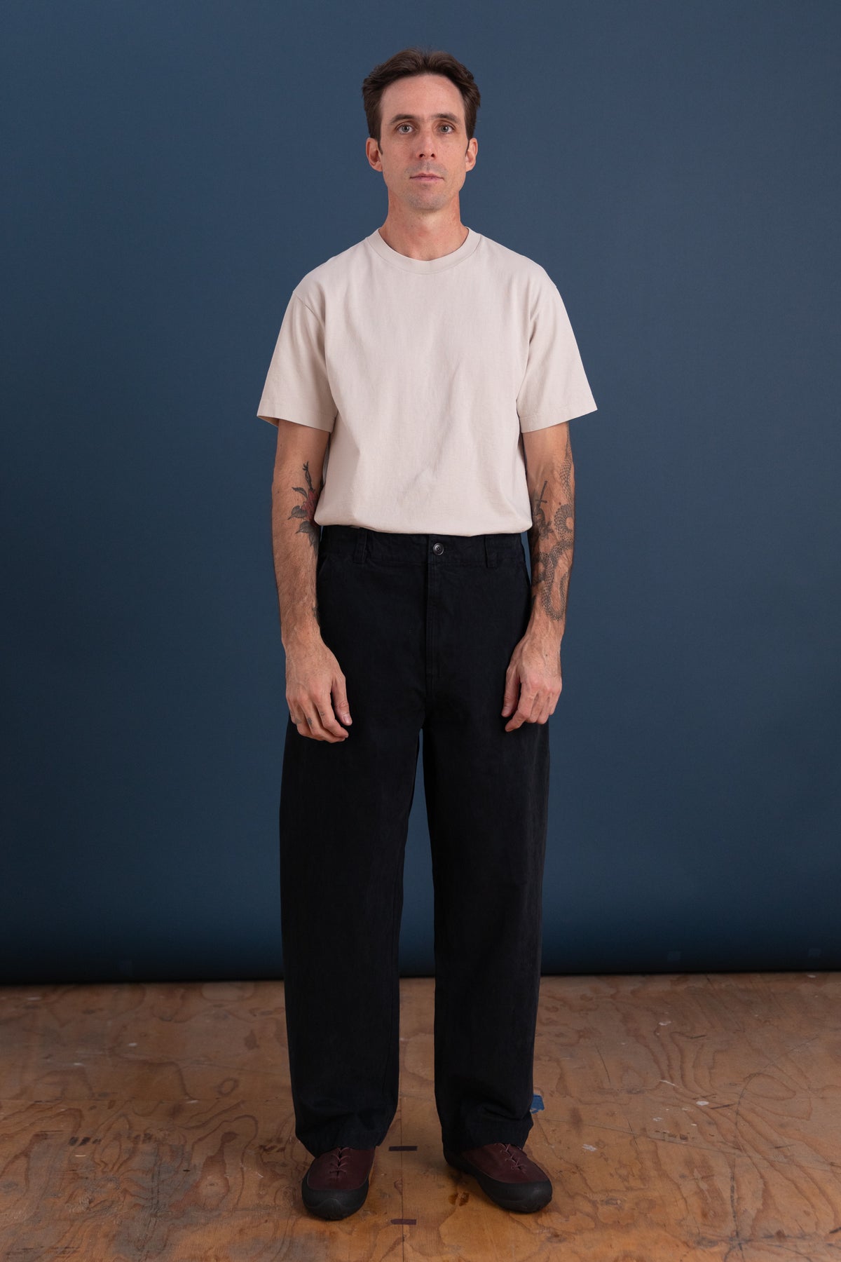 LUX P PANTS IN BLACK BRUSHED MOLESKIN