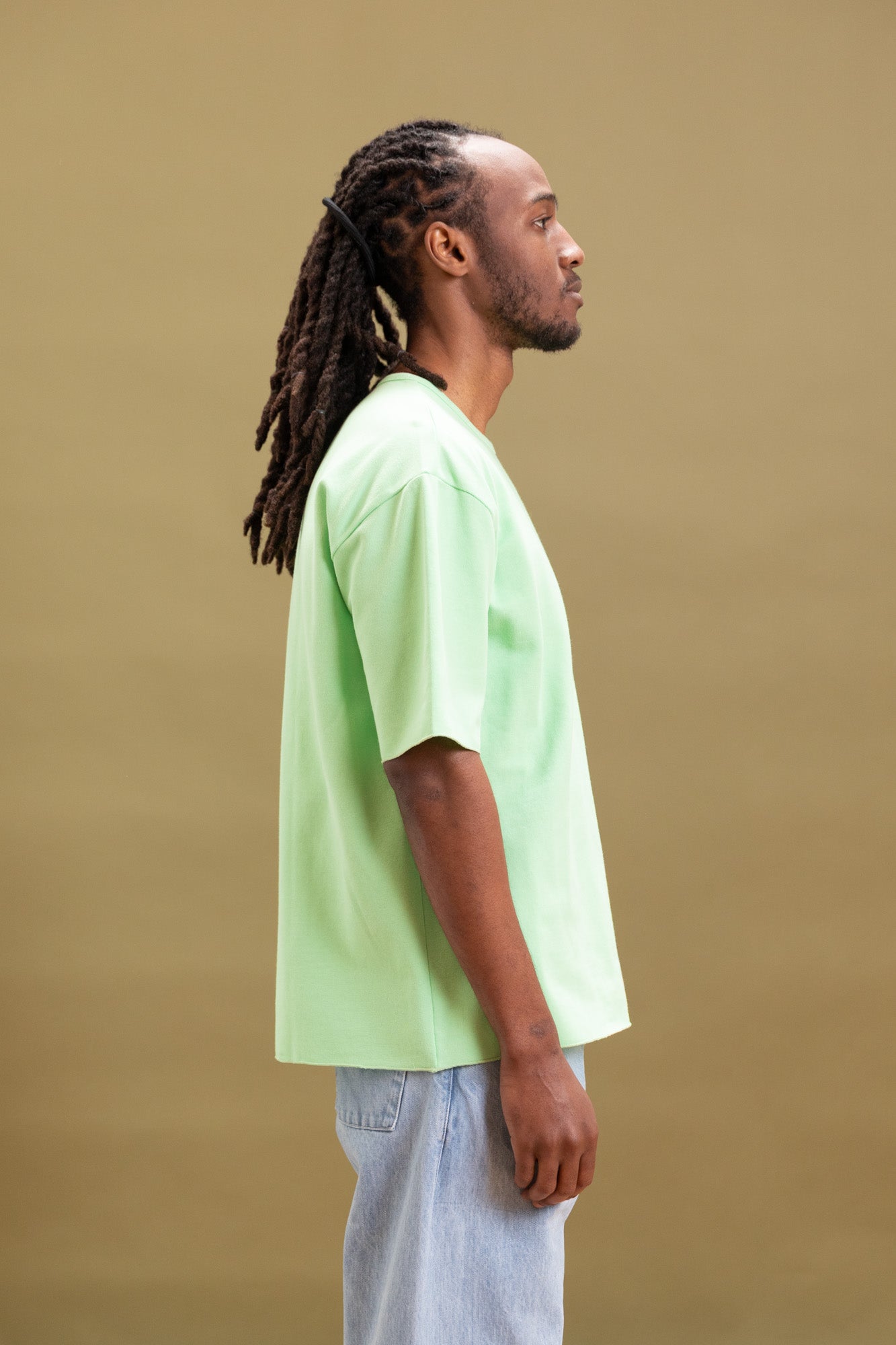 PONTUS TEE SHIRT IN LIME GREEN RACHEL MESH