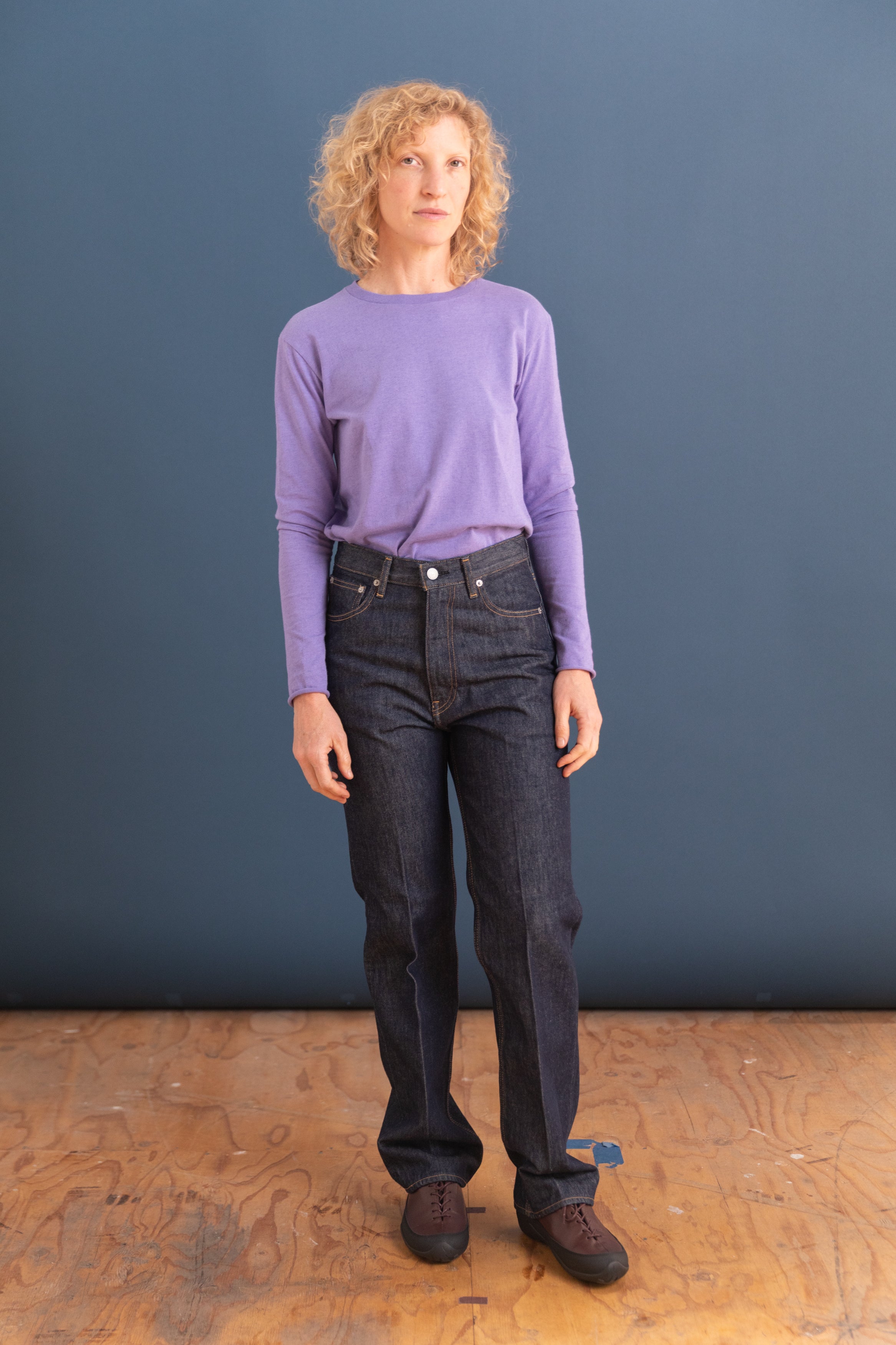 HARD TWIST DENIM PANTS IN INDIGO