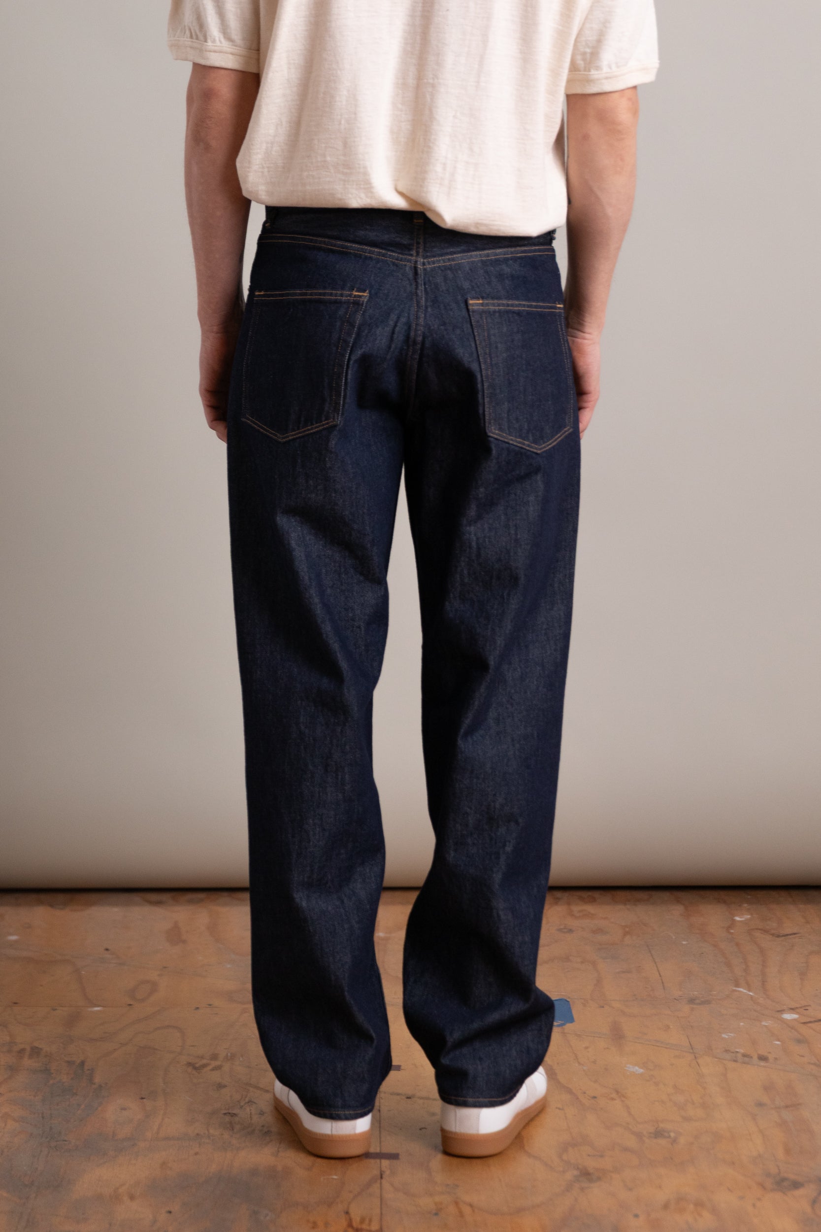 HARD TWIST DENIM WIDE PANTS