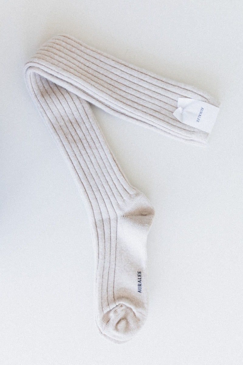 CASHMERE LOW GAUGE KNEE-HIGH SOCKS