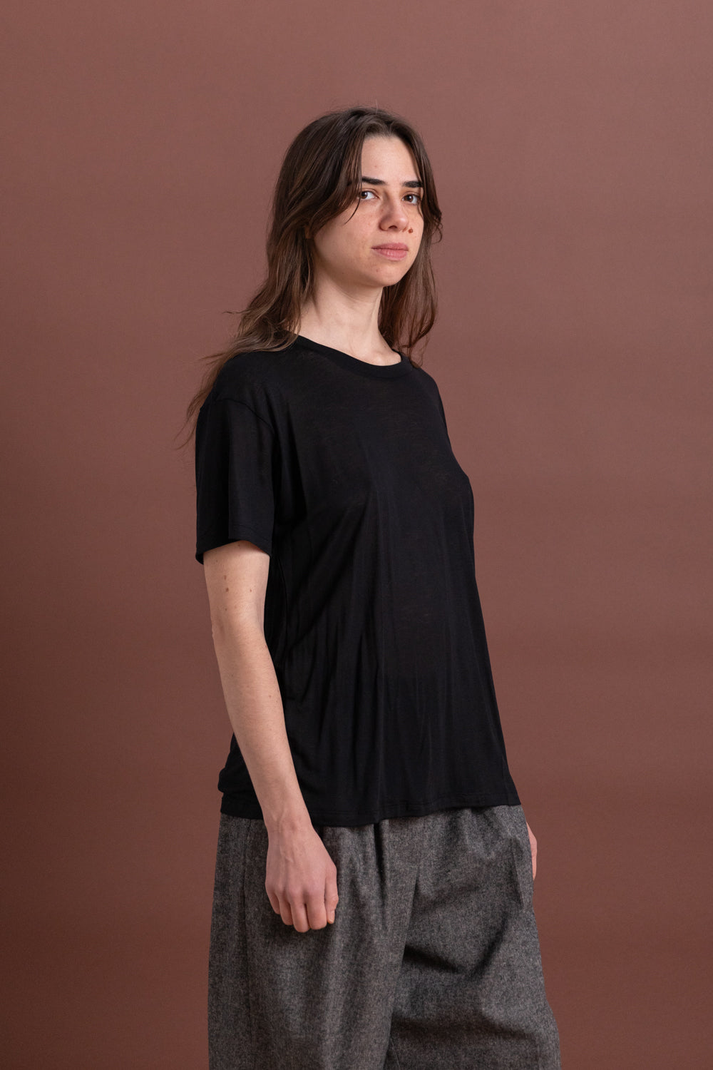 LOOSE TEE IN BLACK