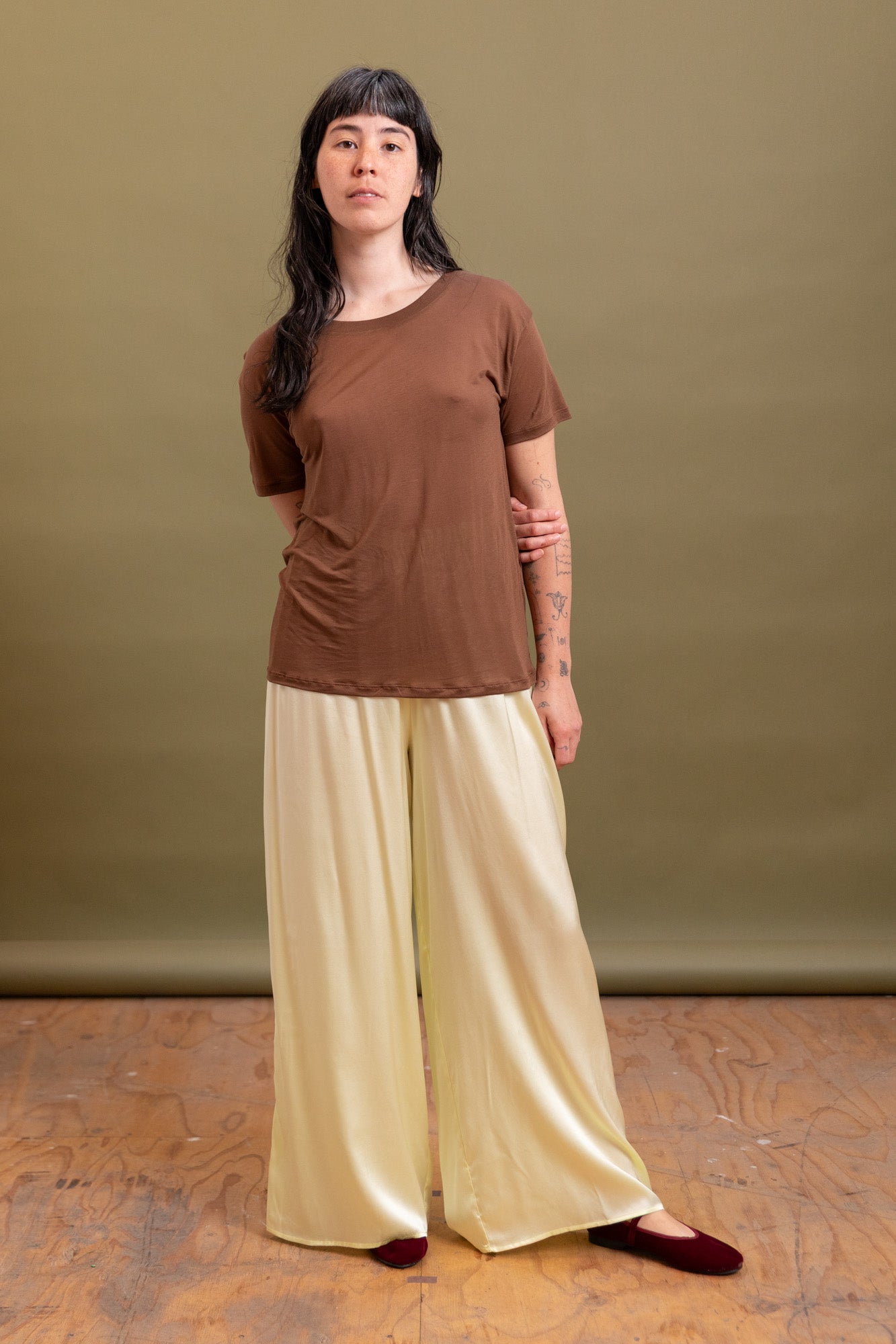 SEPIA PANTS IN LIME GREEN