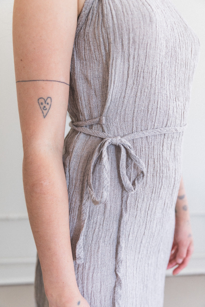 OBI DRESS IN ASH