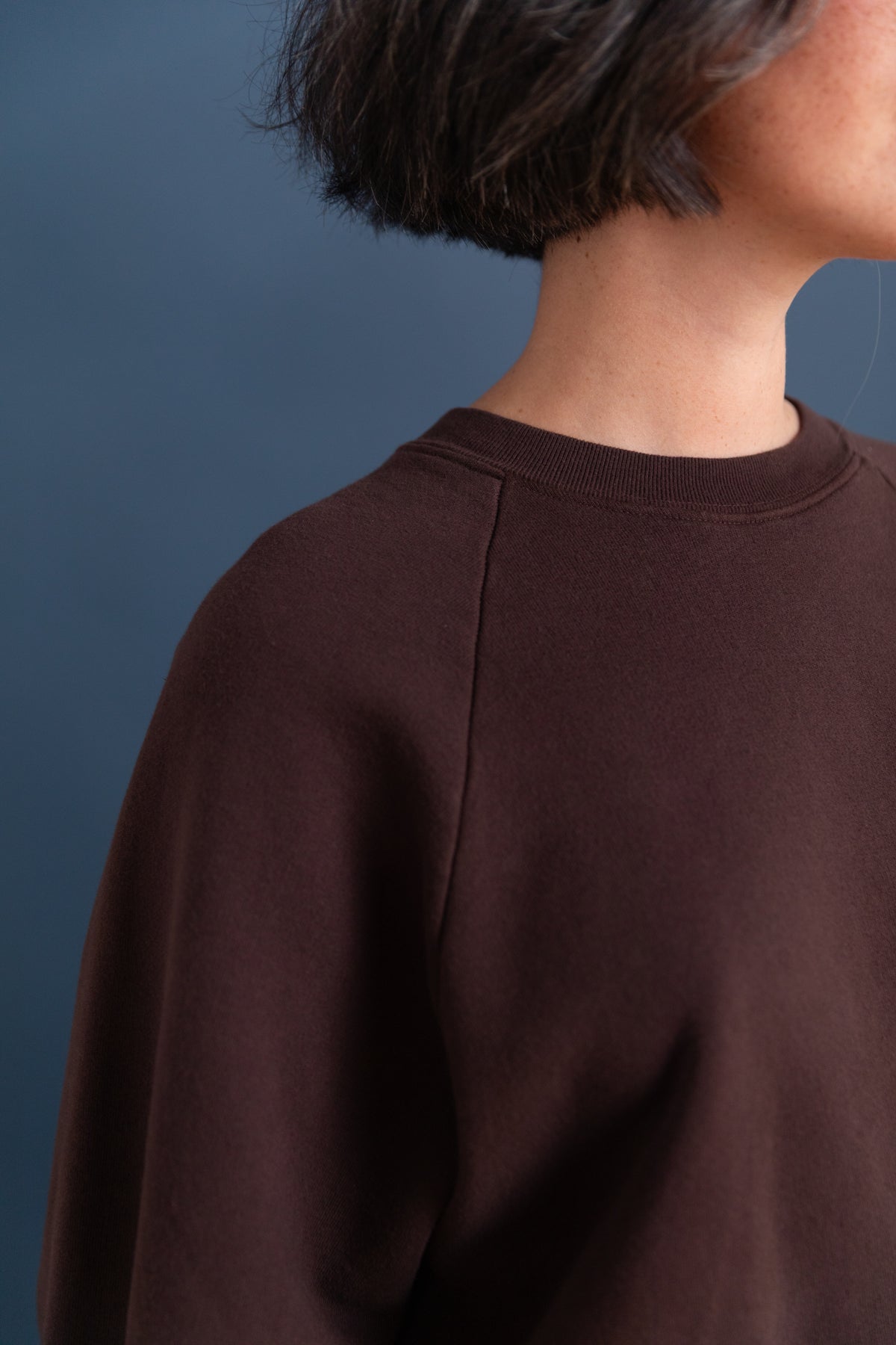 RAGLAN SWEATSHIRT IN CACAO