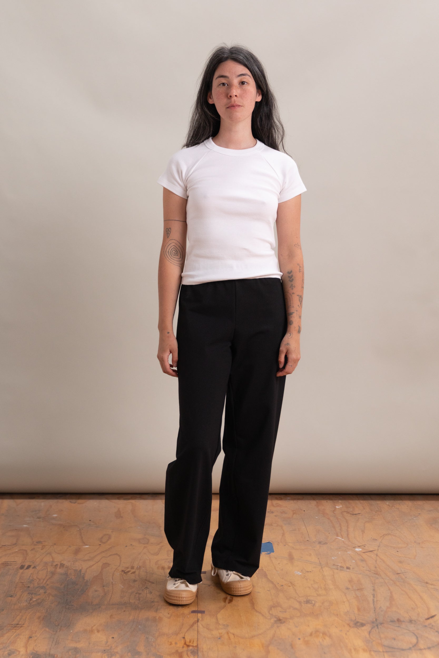 IRIS PANT IN BLACK COTTON LYCRA