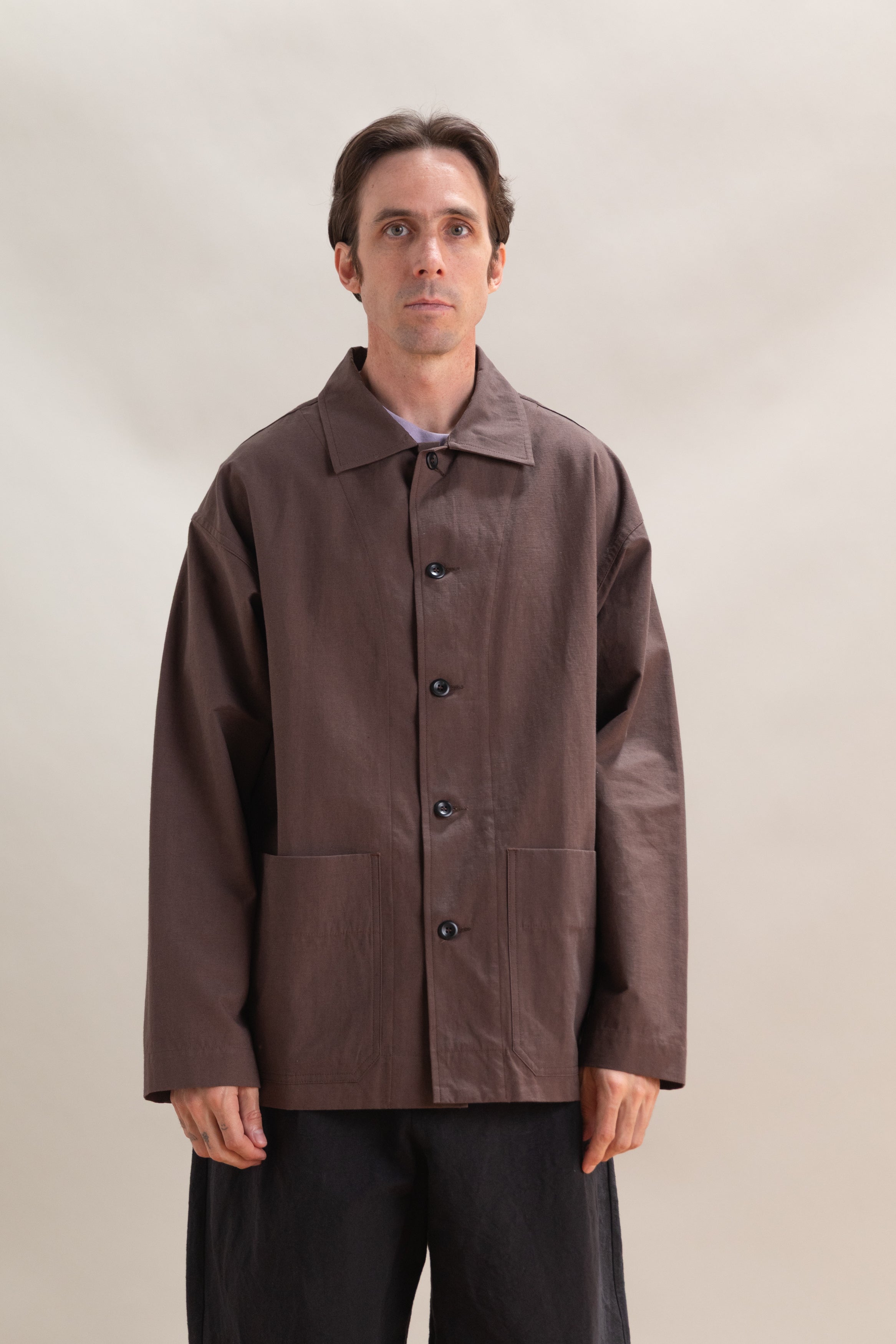 LINDEN JACKET IN MINERAL NEP COTTON LINEN