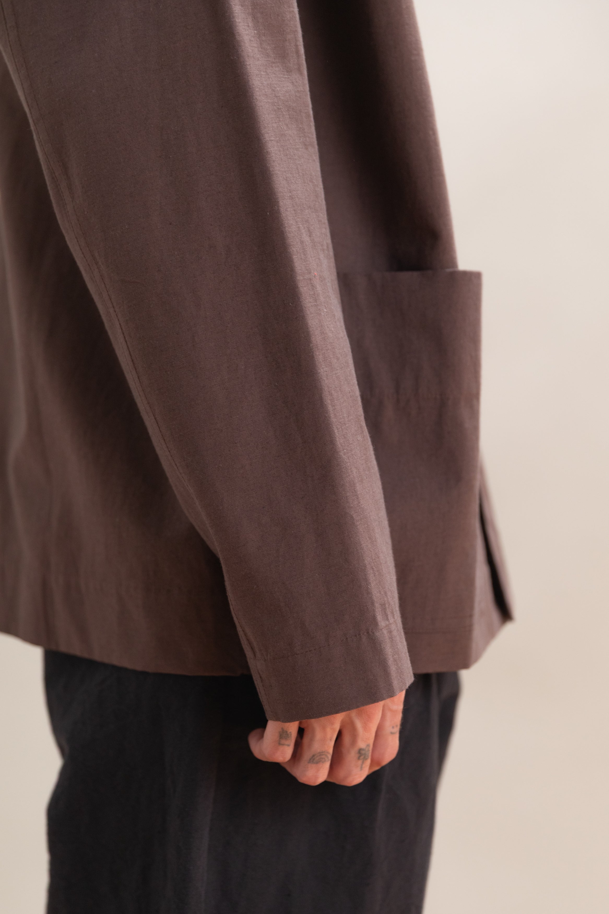 LINDEN JACKET IN MINERAL NEP COTTON LINEN