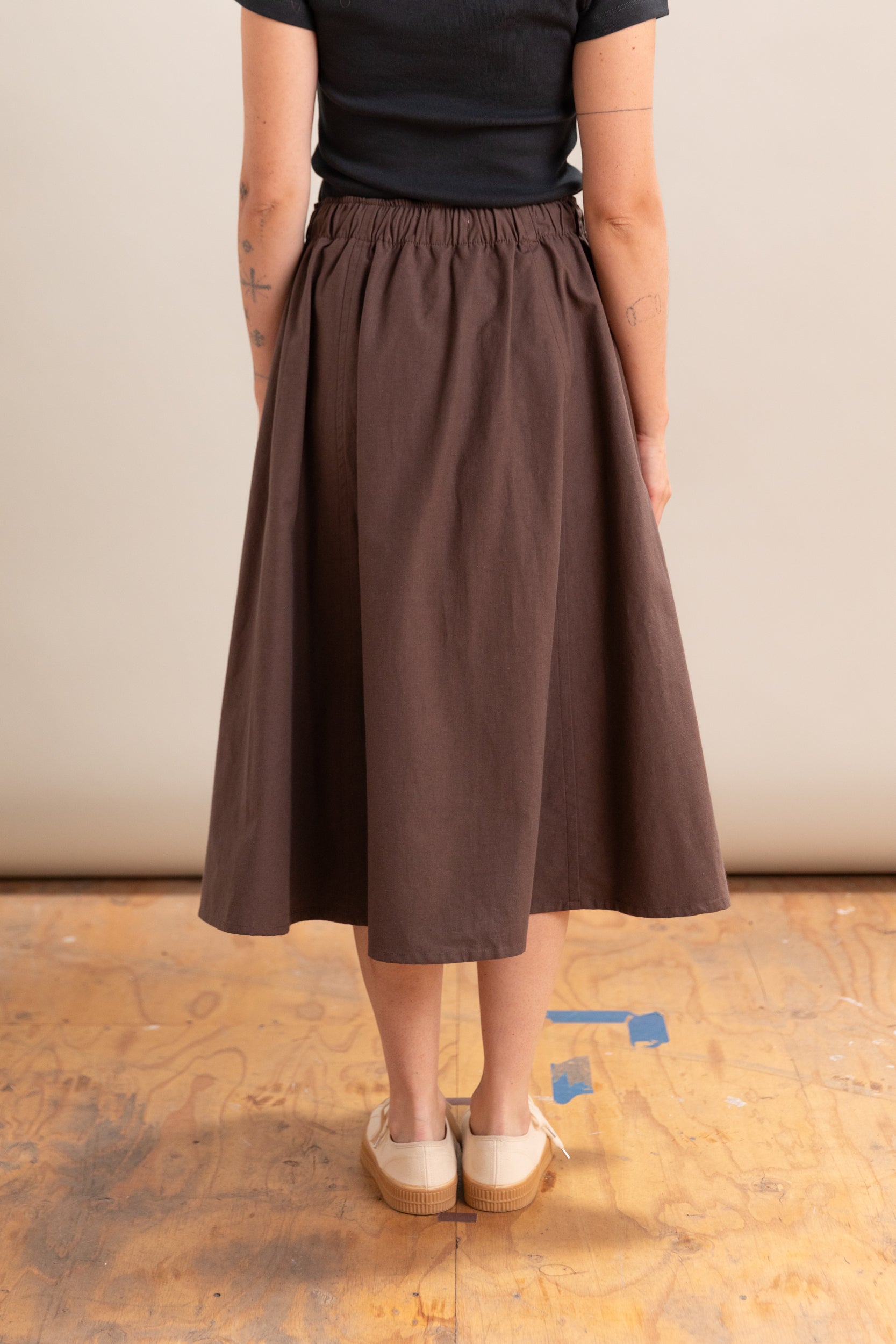 POPLAR SKIRT IN MINERAL NEP COTTON LINEN