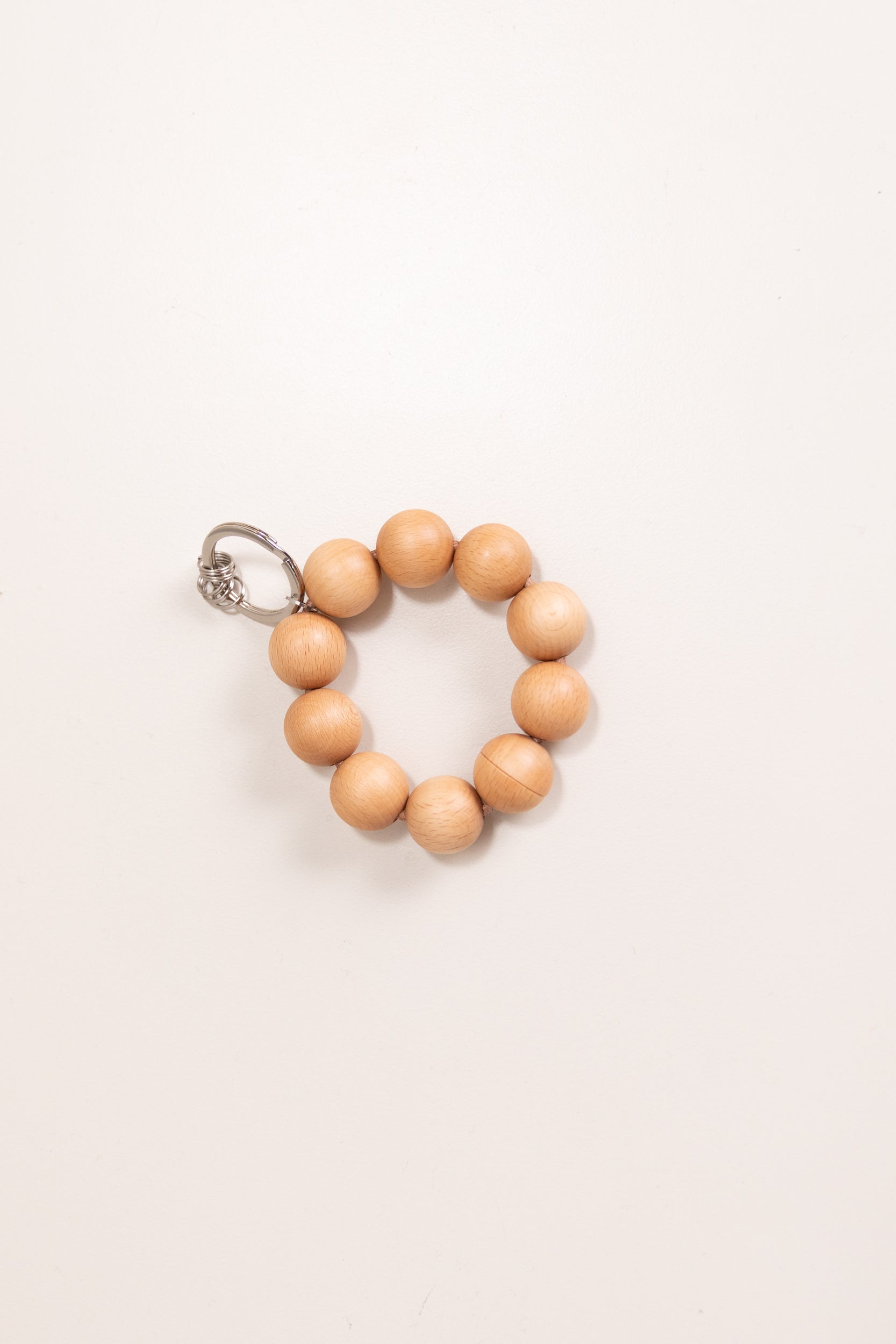 WOOD BALL KEYCHAIN